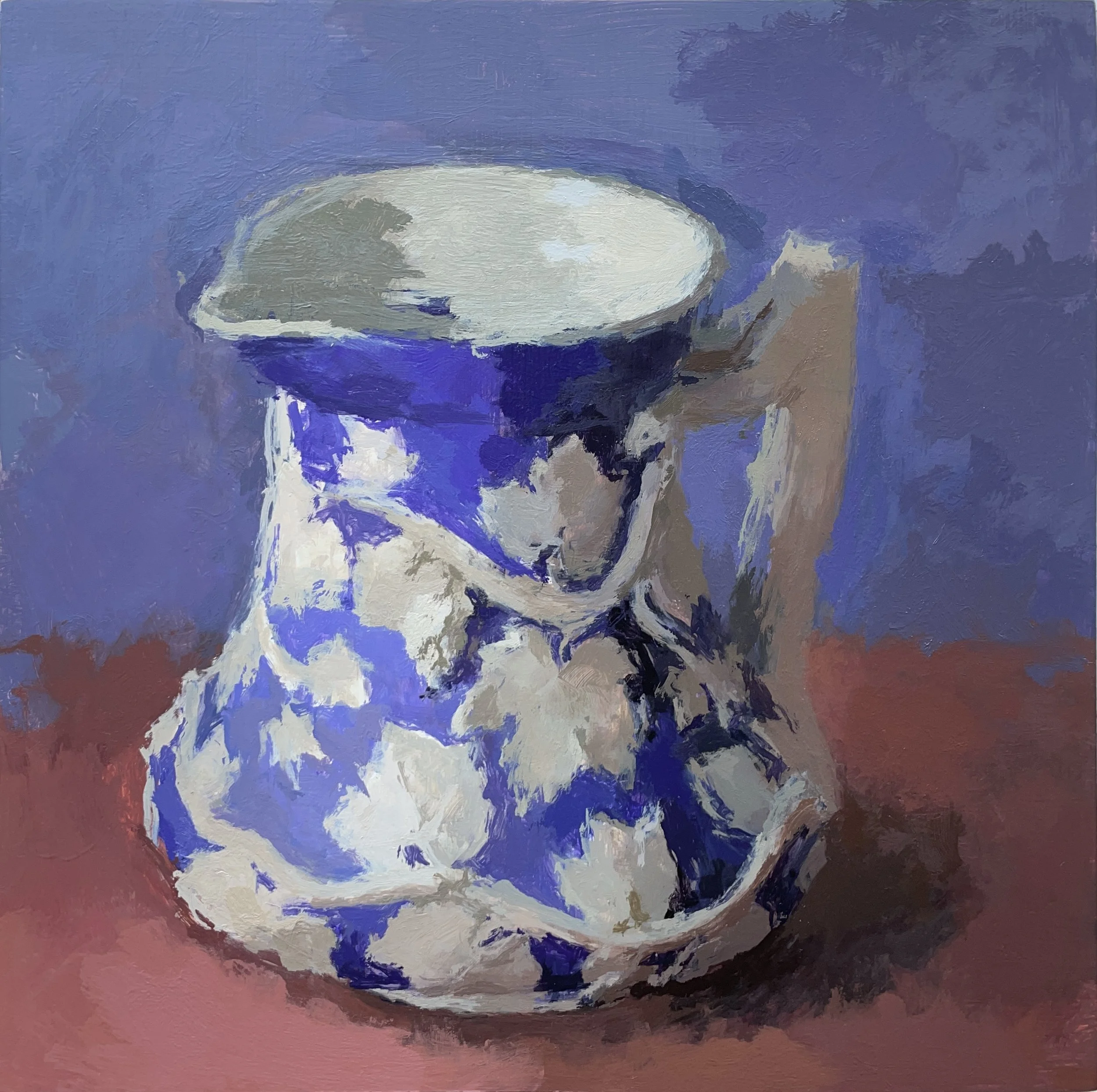 Blue on Blue, 2025, oil on panel, 25x25cm