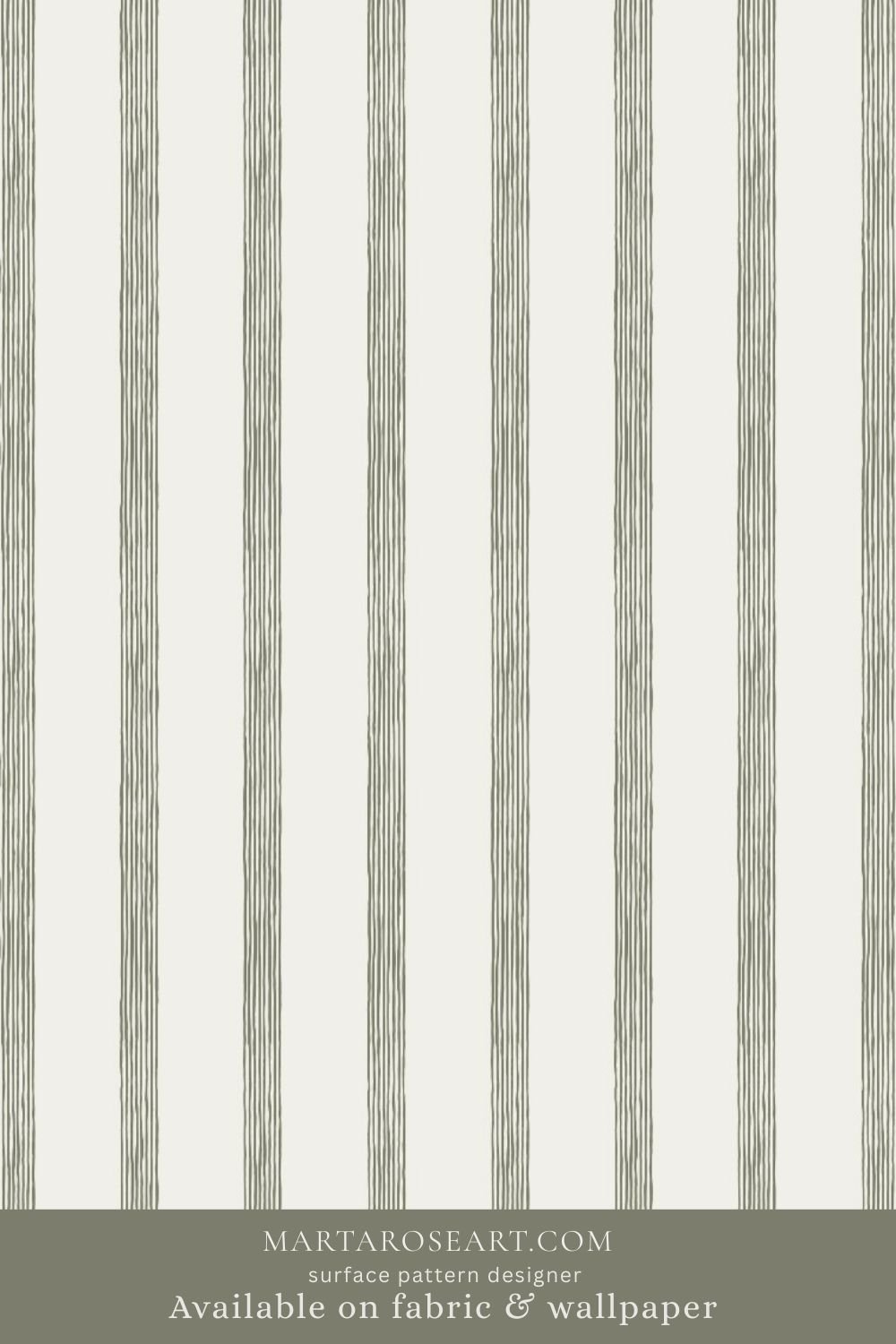 pattern design featuring green hand drawn stripes on white background