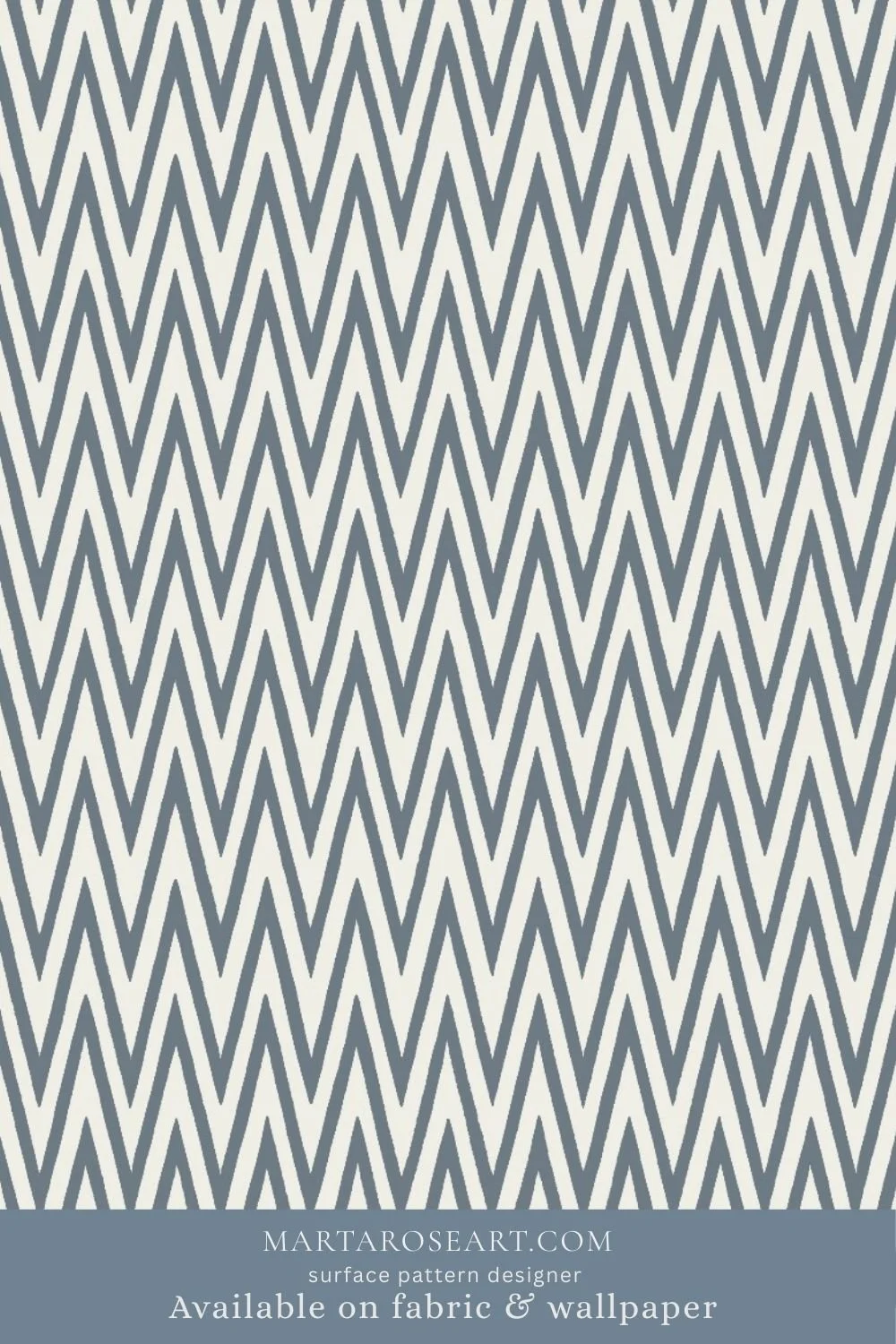 pattern design featuring geometric chevron pattern in blue gray and cream