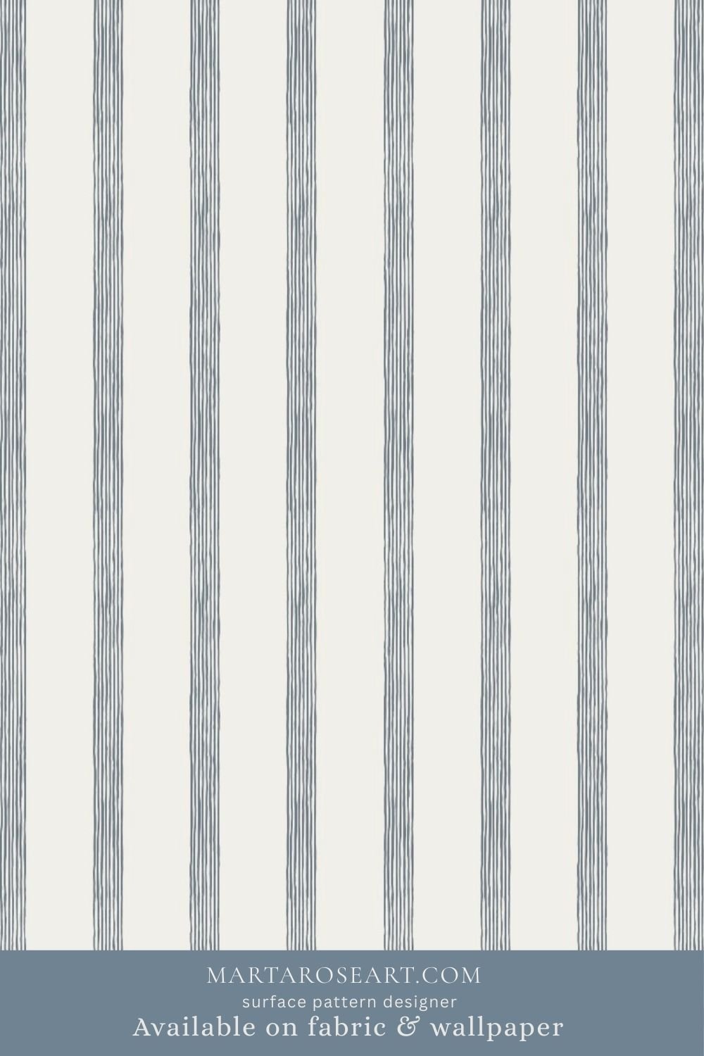 pattern design featuring blue hand drawn stripes on white background