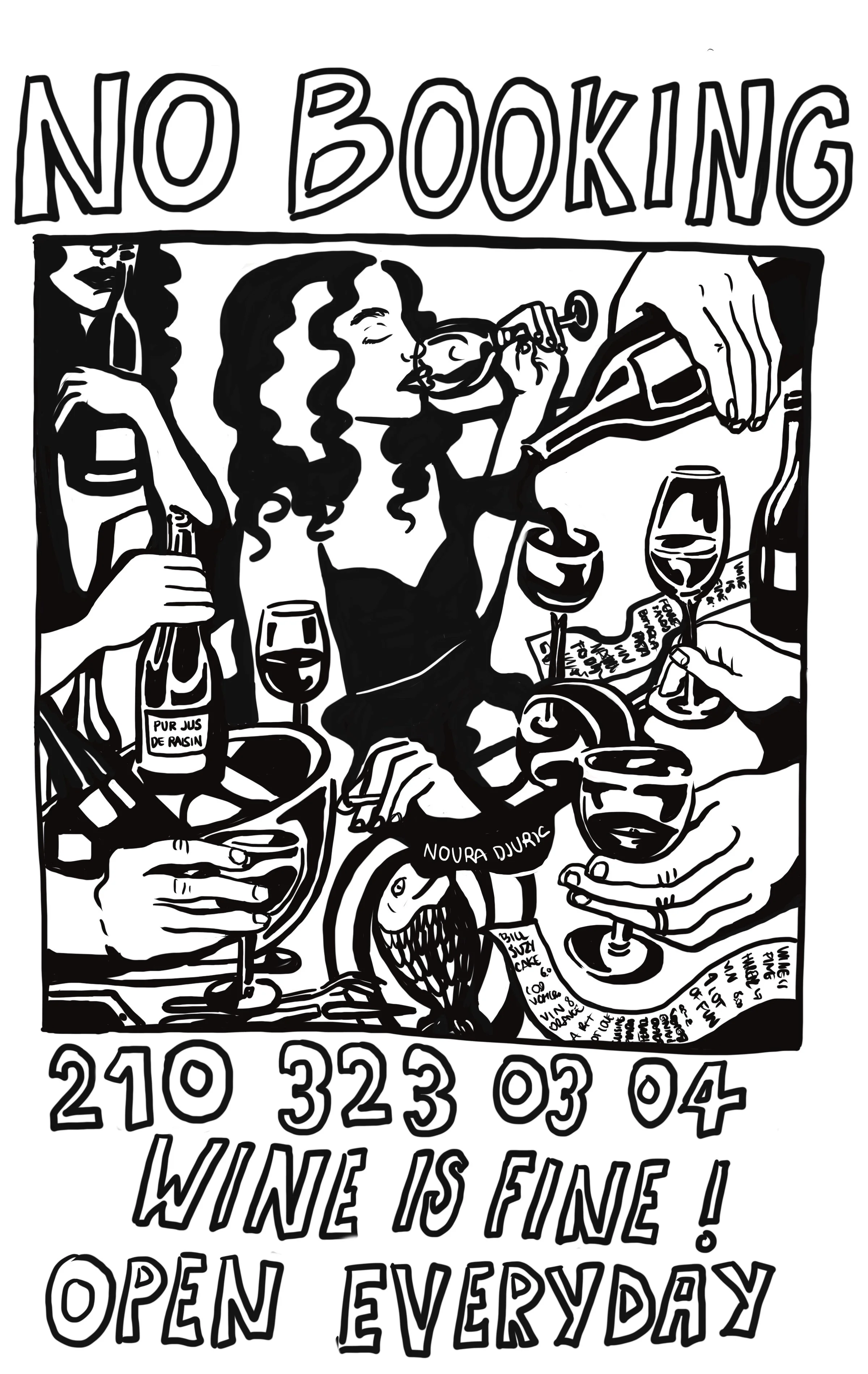 Illustration for Wine is fine T-shirts