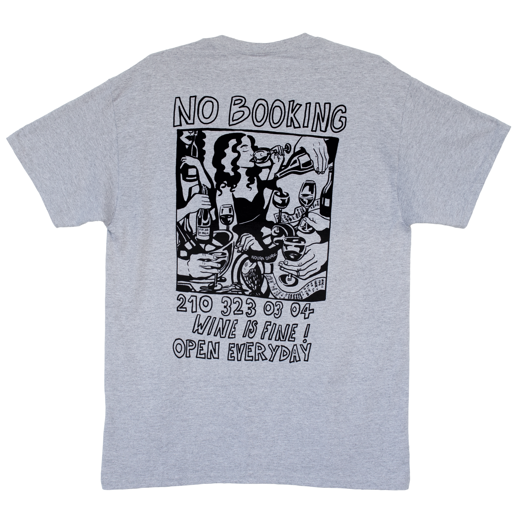 Illustration for Wine is fine T-shirts