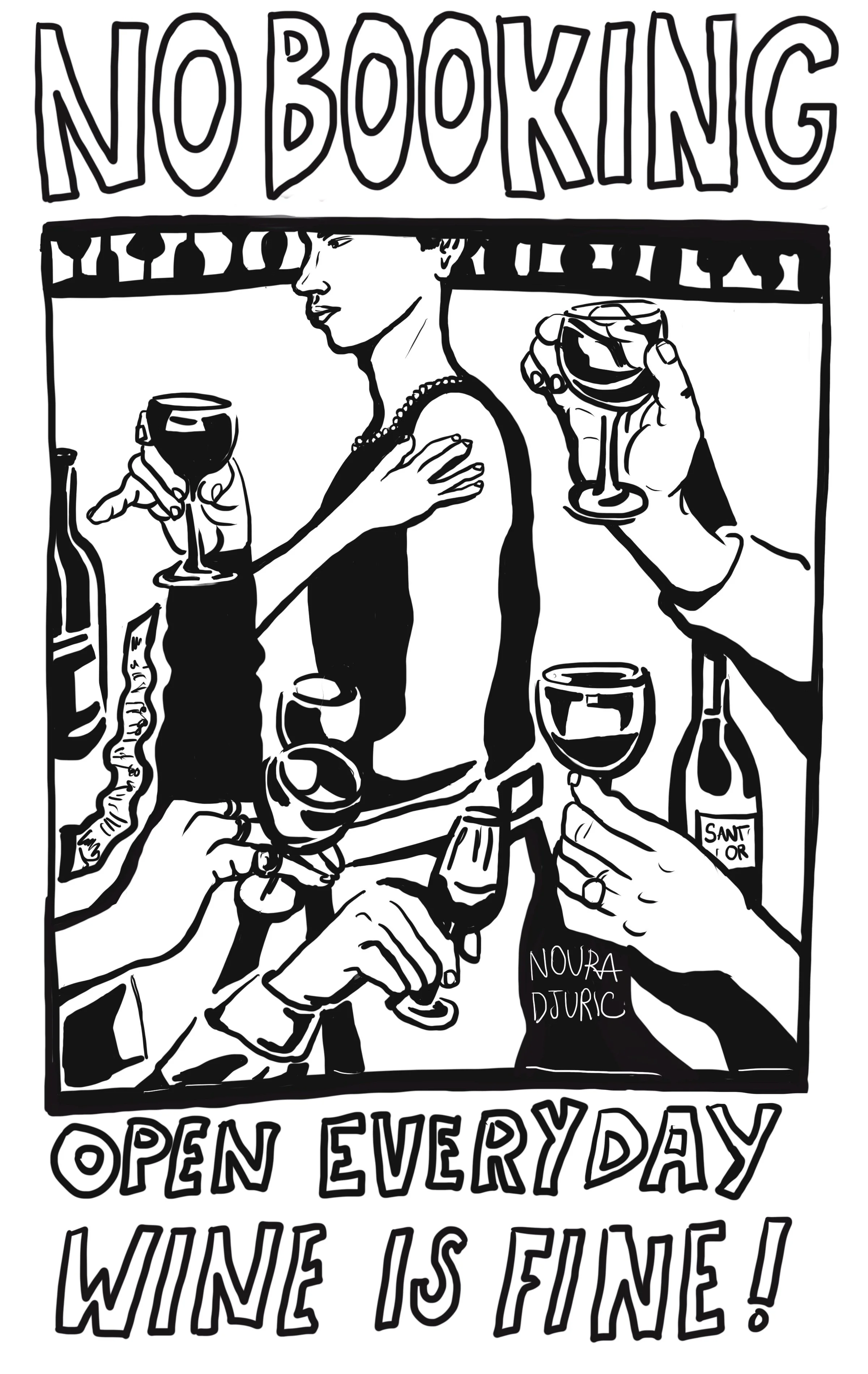 Illustration for Wine is fine T-shirts