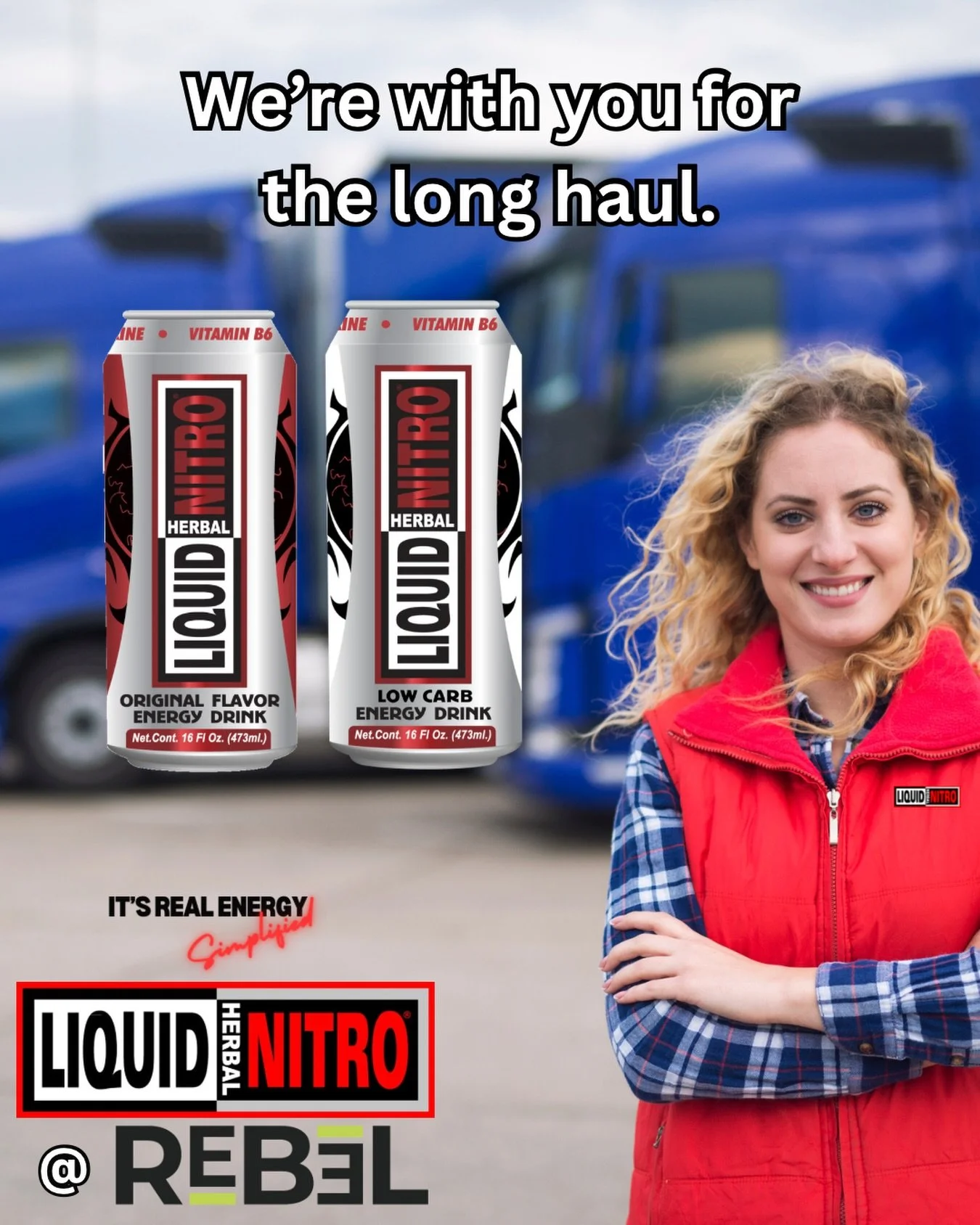 Long days.
Early starts.
Miles to go. 🚛

When the haul doesn&rsquo;t quit&hellip; neither do you. 💪

Liquid Nitro keeps it simple &mdash; real energy, no crash, no nonsense. ⚡

Grab yours at @REBEL and stay fueled for whatever the road throws your 