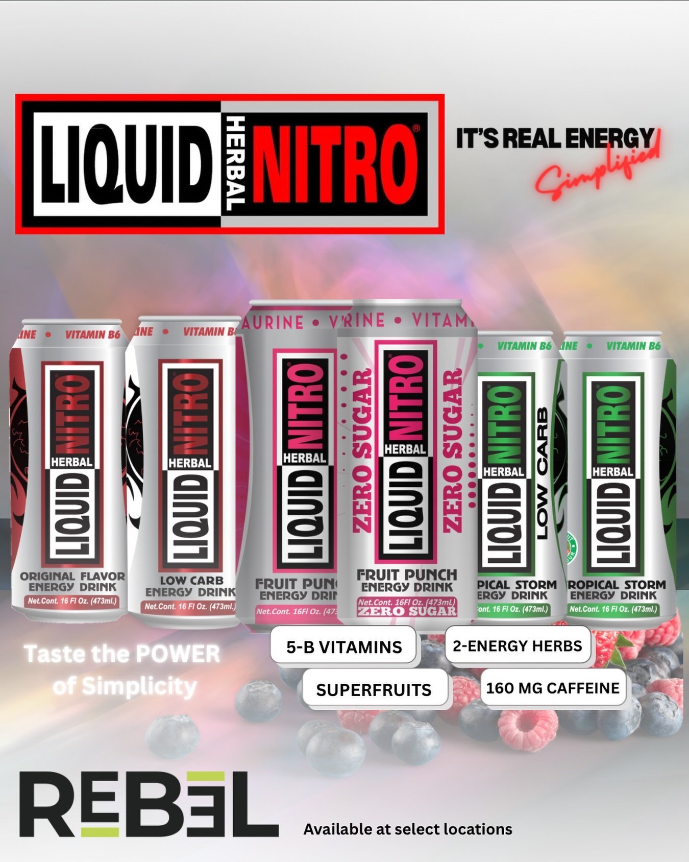 Simple hits different. ⚡

When you strip away the noise, what you&rsquo;re left with is what matters: real energy that shows up when you need it. That&rsquo;s been the Liquid Nitro way from day one.

Packed with B-vitamins, superfruits, and 160 mg of