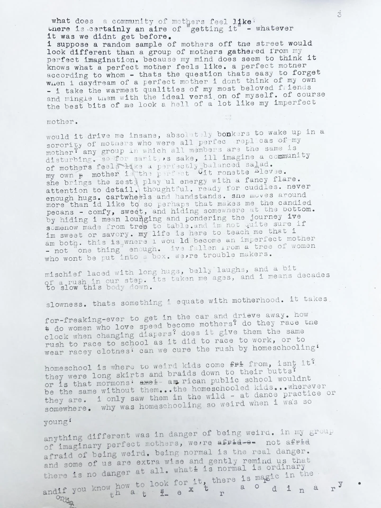 What does a community of mothers feel like? 

There is an air of &ldquo;getting it&rdquo;&mdash;whatever it was we didn&rsquo;t get before.

When I daydream of a perfect mother, I take the warmest qualities of my beloved friends and mingle them with 