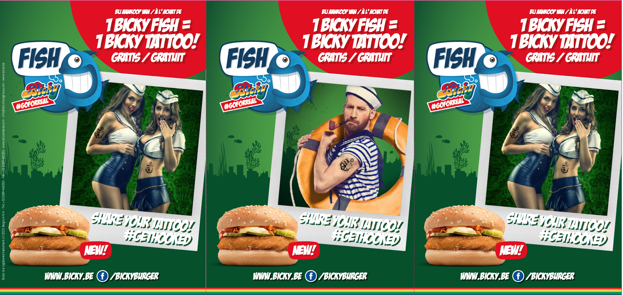 Bicky Fish tattoo-campagne