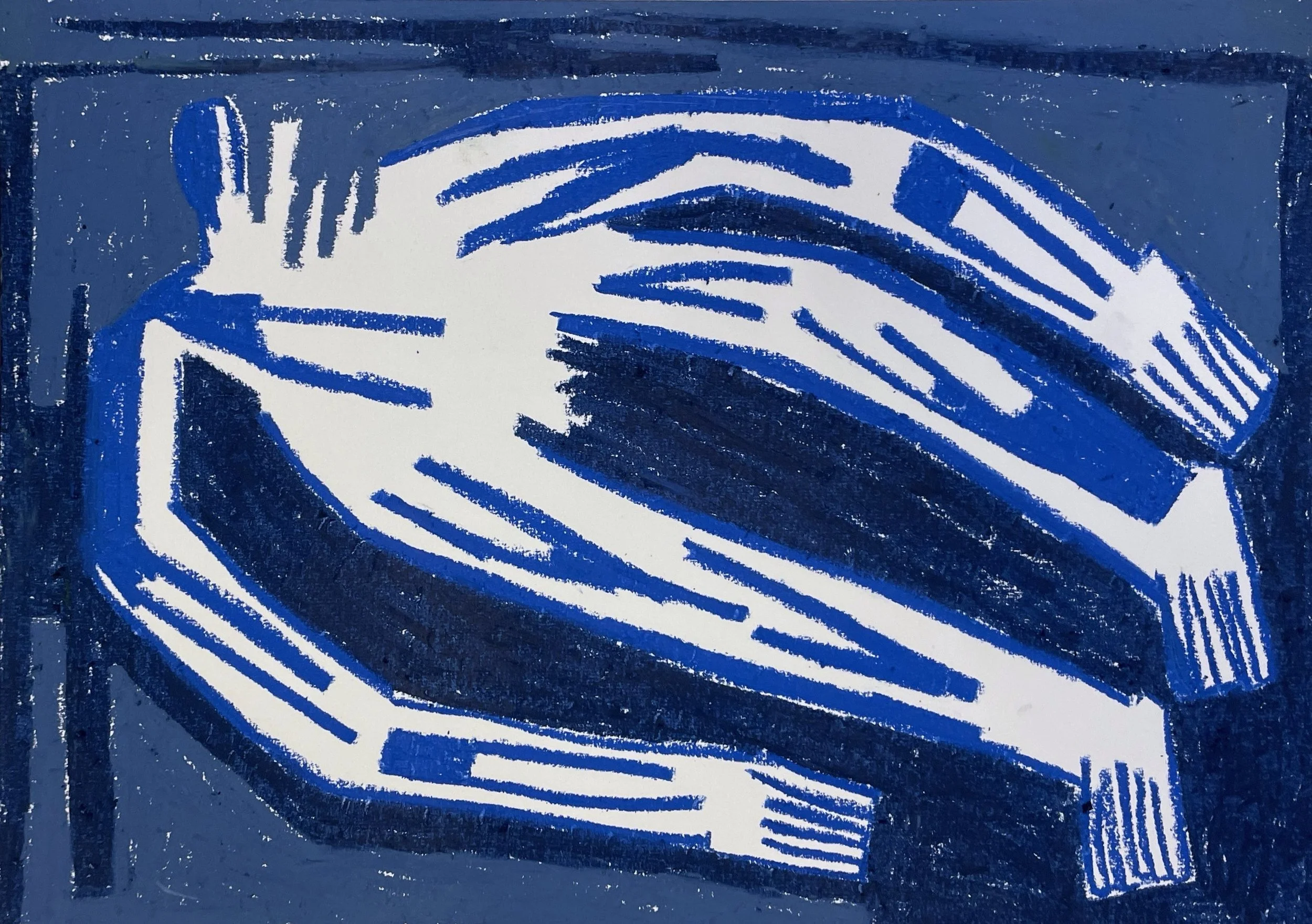 'Læner mig tilbage'
Oliepastel på papir
A3
2200