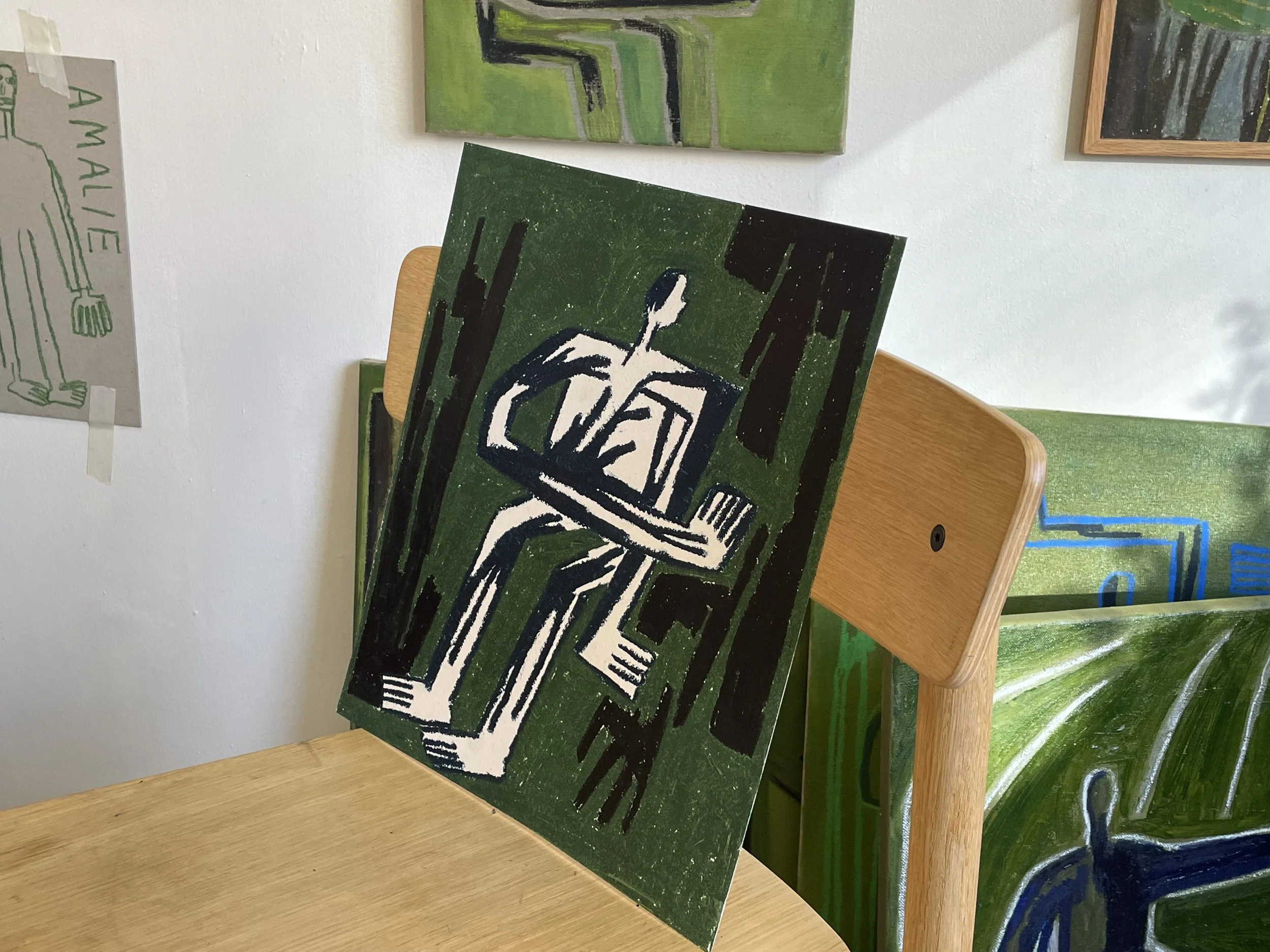 'I ro'
Oliepastel på papir
40 x 34,5
2000 DKK