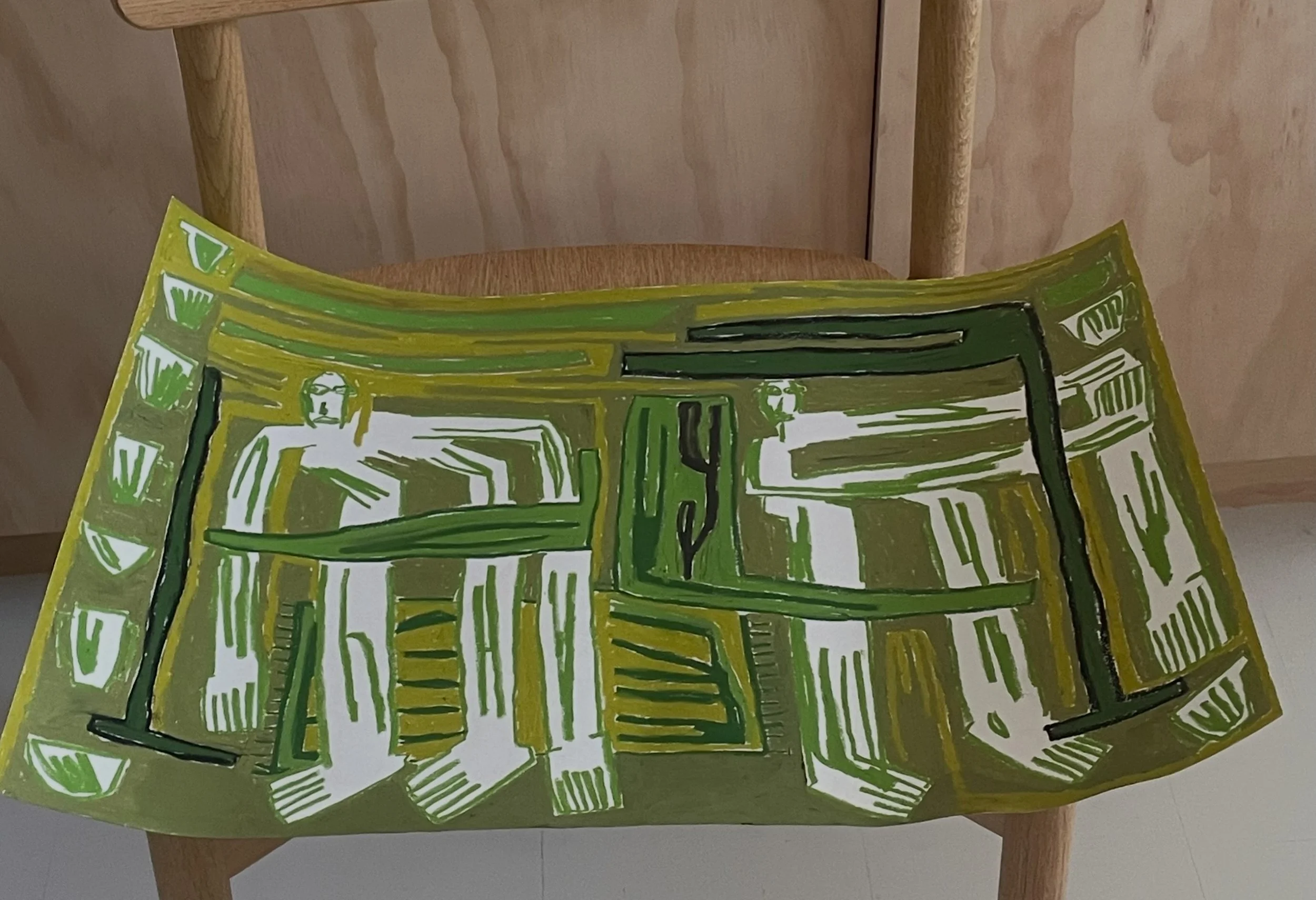 'Sensommerens stue'
Oliepastel på papir
42 x 60
3400 DKK