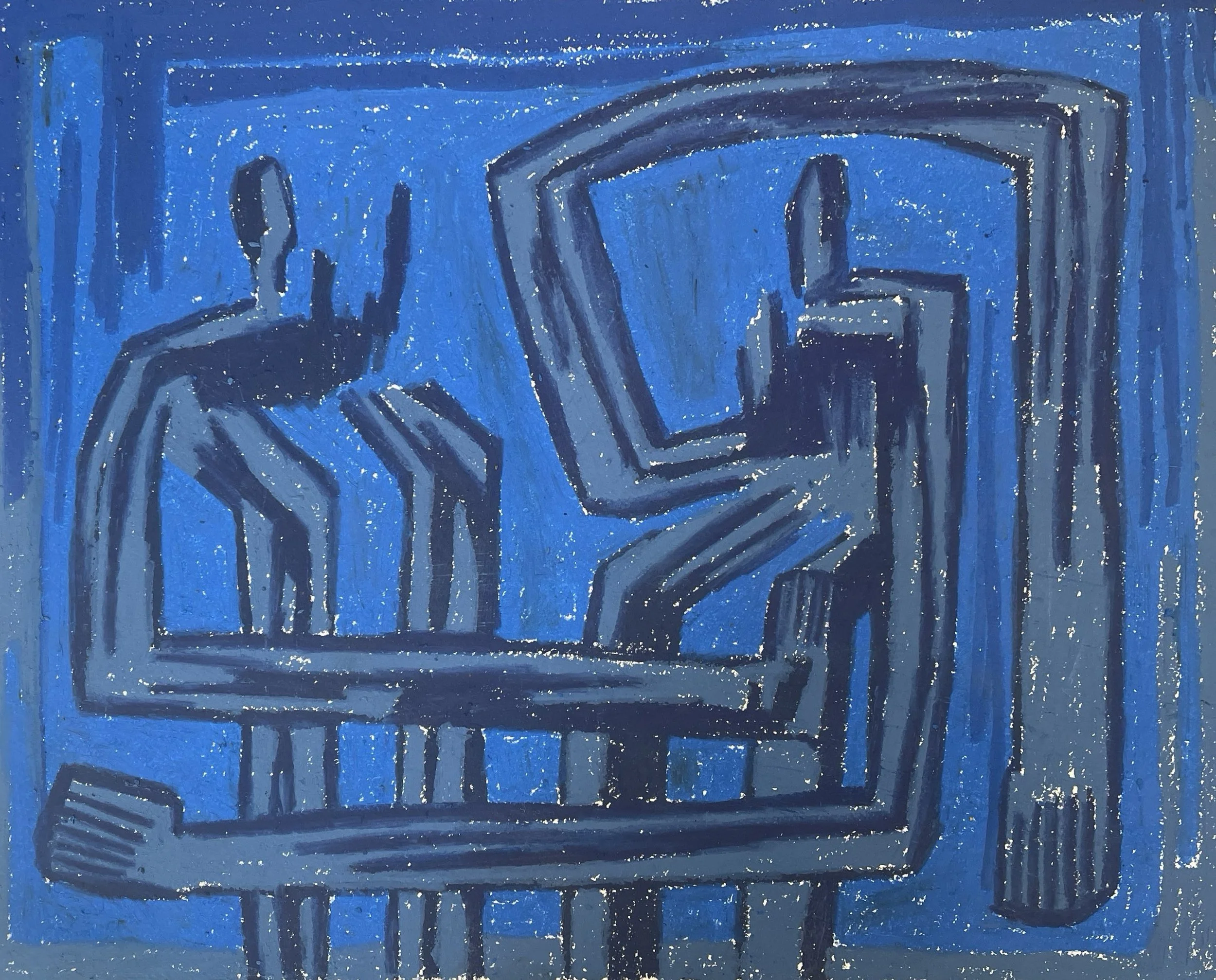 'Junis aftenlys'
Oliepastel på papir
50 x 40
2600 DKK