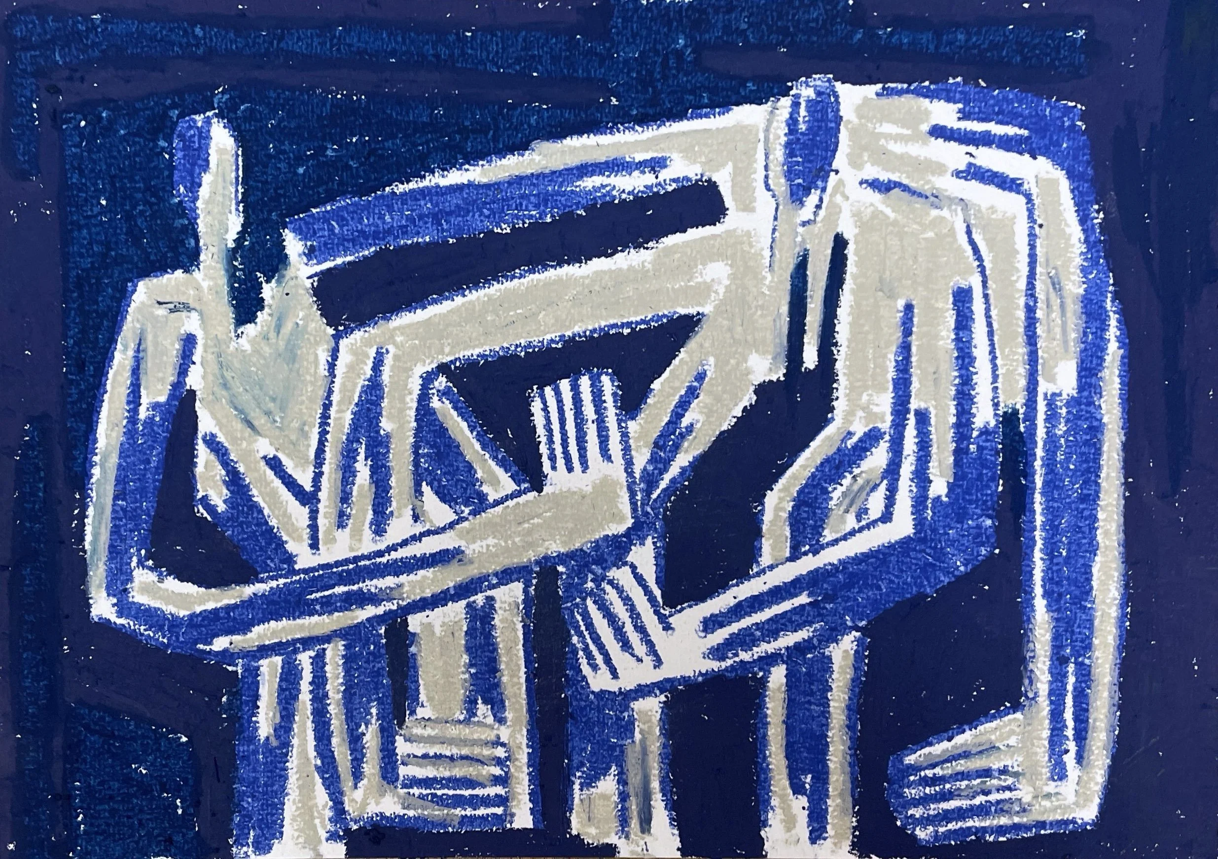 'Oktobers blå'
Oliepastel på papir
A4
2200 DKK