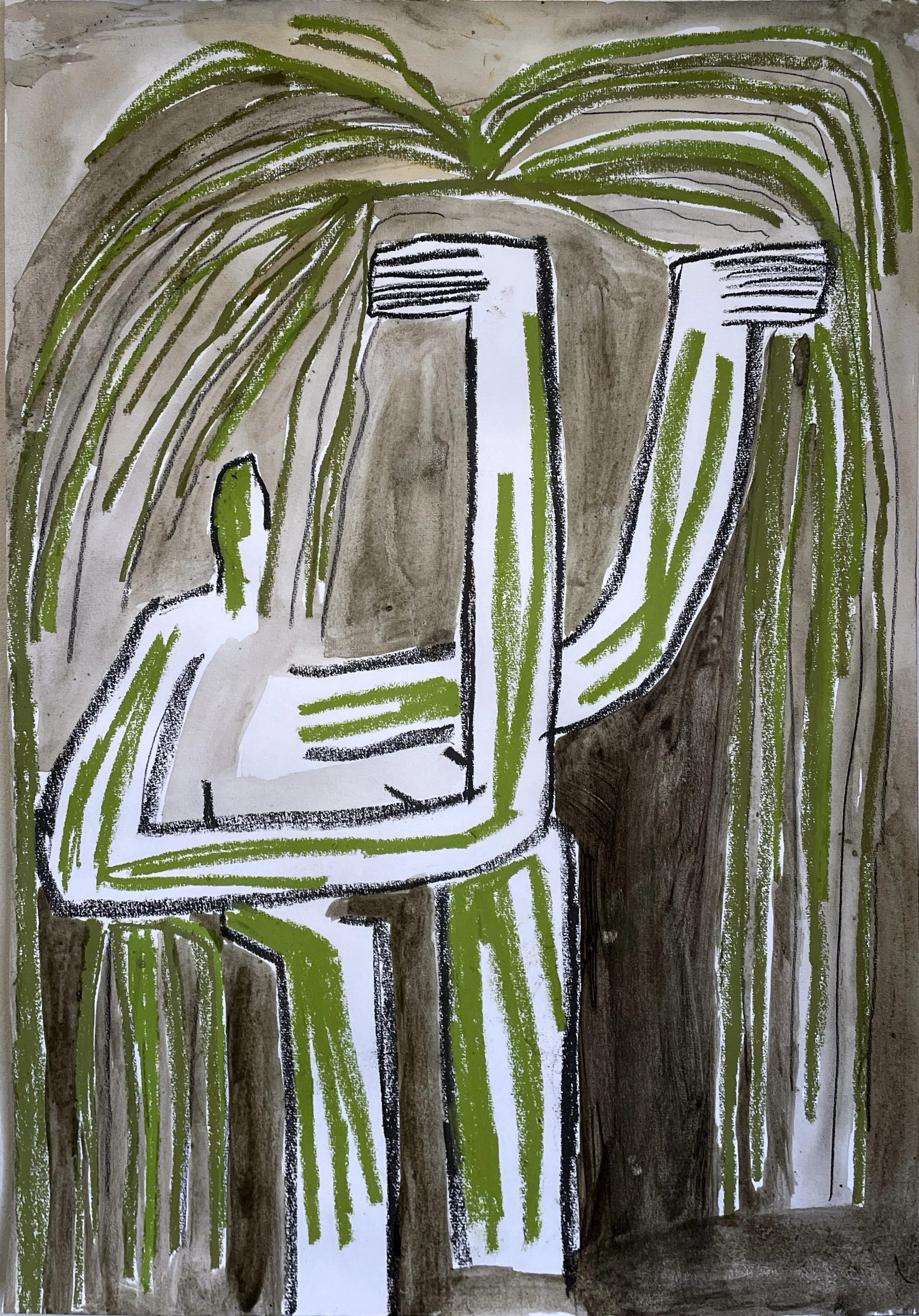 'En stund i det spirrende forår'
Oliepastel og akryl på papir
A2.
2400 DKK