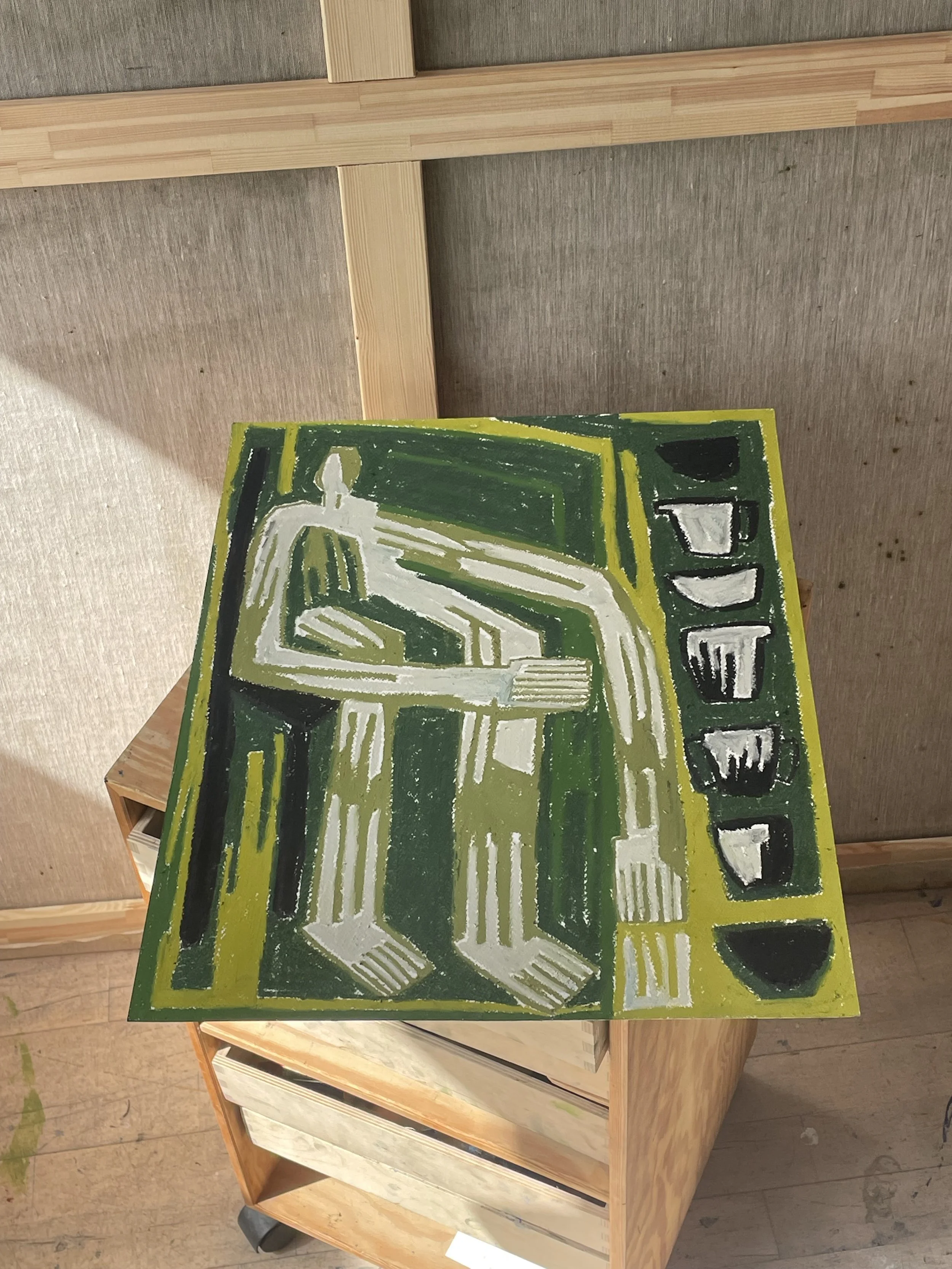 'Juli hånd i hånd'
Oliepastel på papir
50 x 40
2600 DKK
