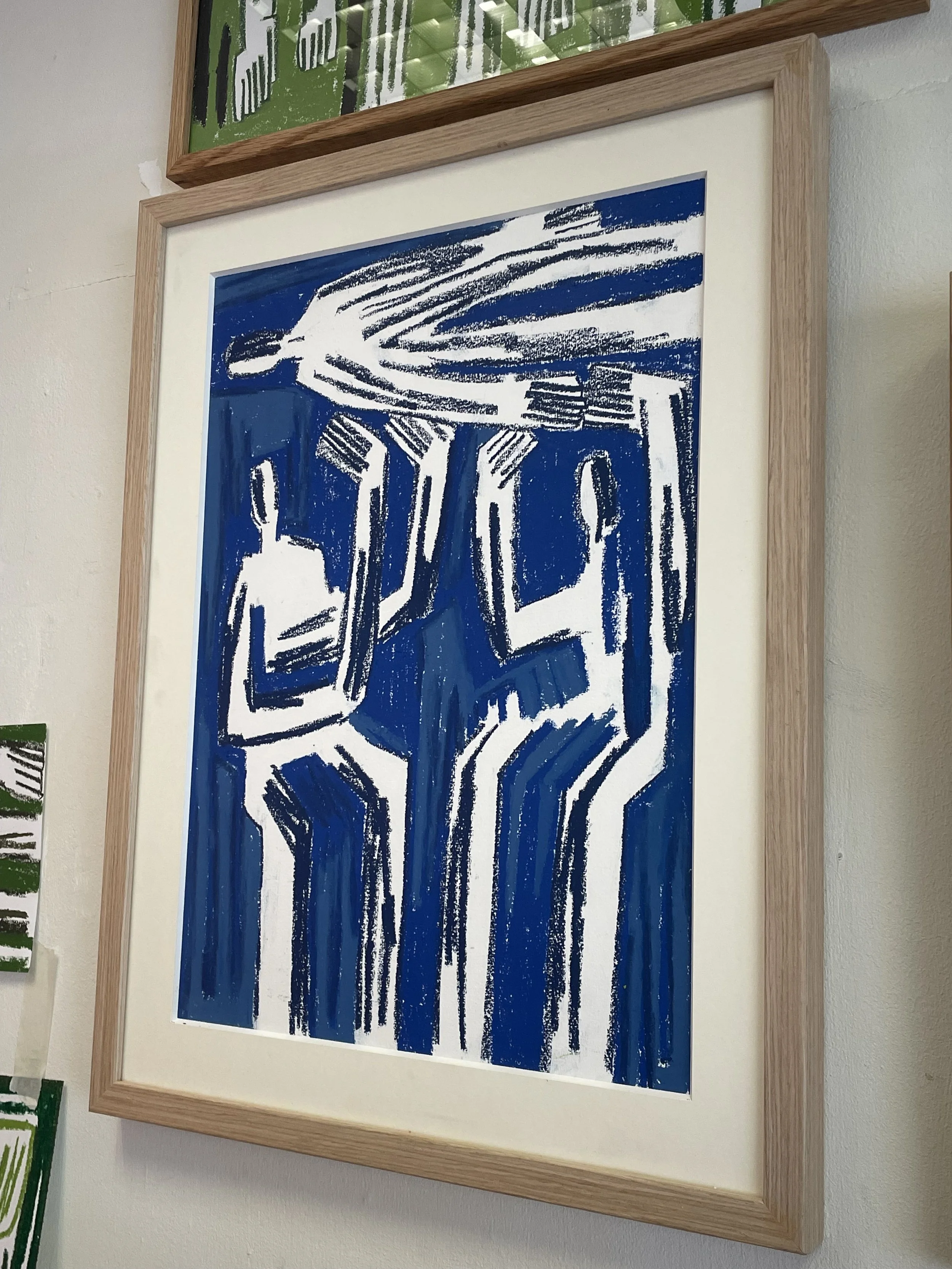 ‘Jordbundet’
Oliepastel på papir
A3
I ramme af egetræ med refleksfrit, UV-beskyttet glas og passepartout
3800 DKK
