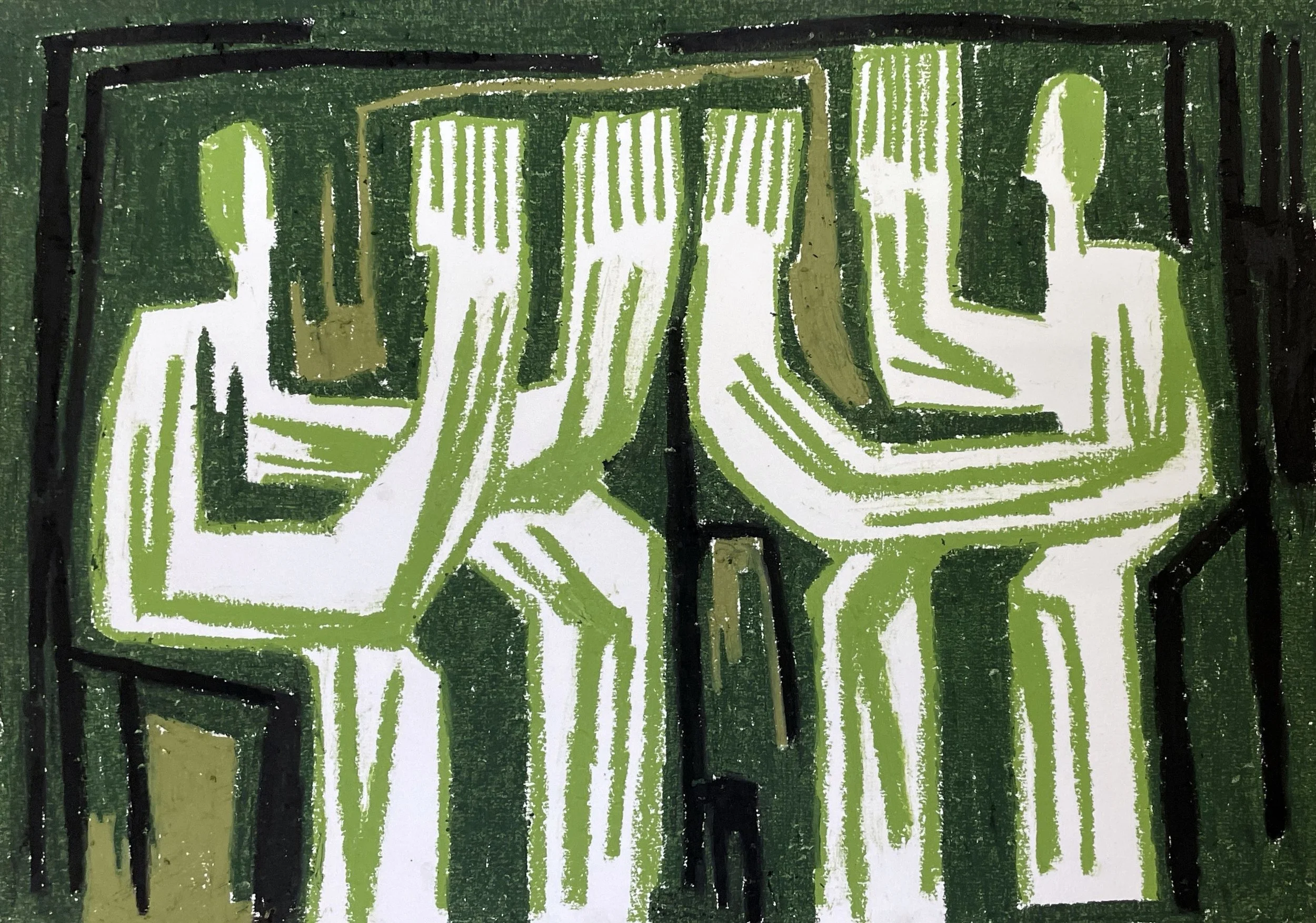 'Solnedgang i juni'
Oliepastel på papir
A3
2200