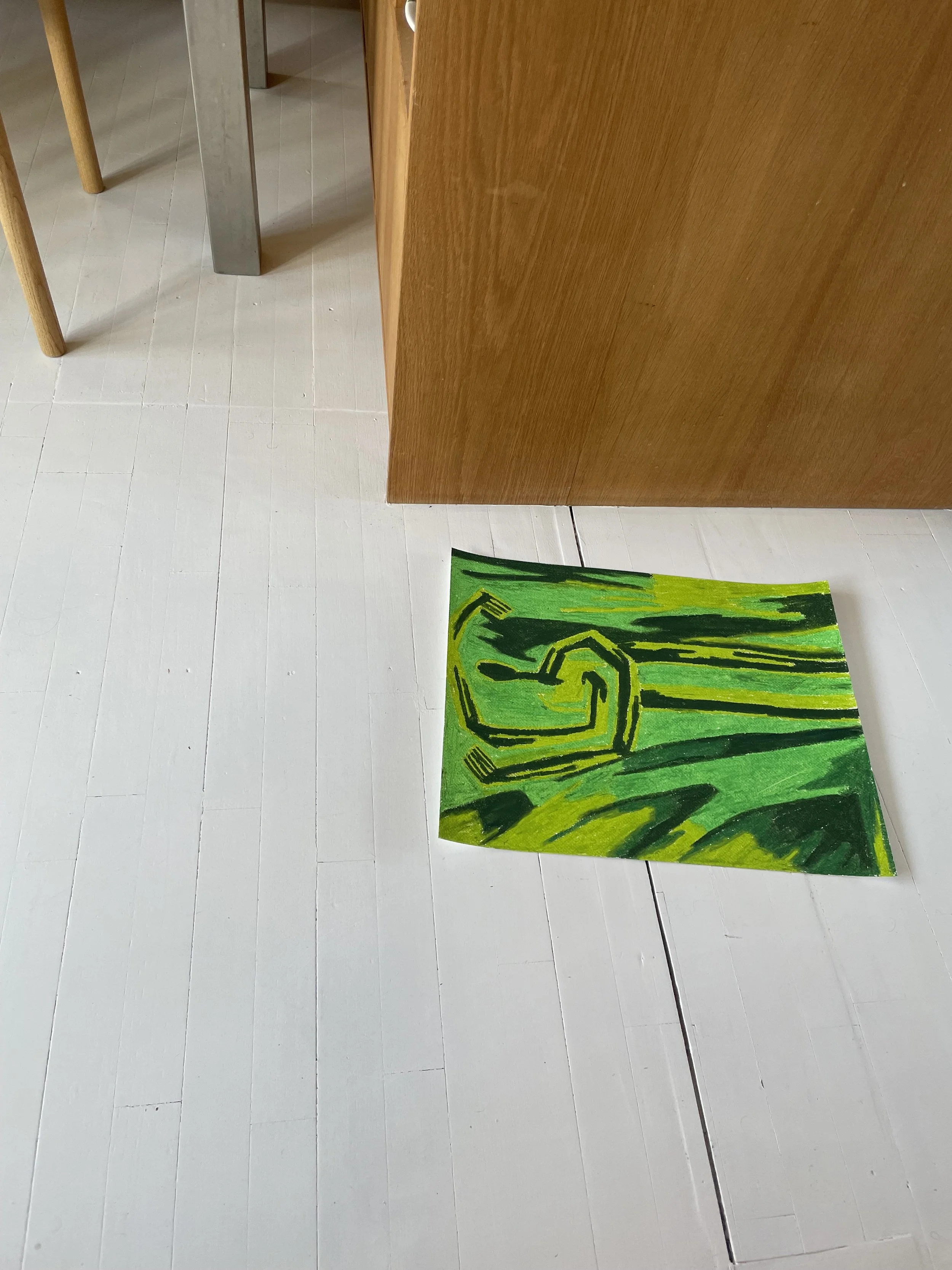 ‘Ligger her i landskabet'
Oliepastel på papir
40 x 50
2400 DKK