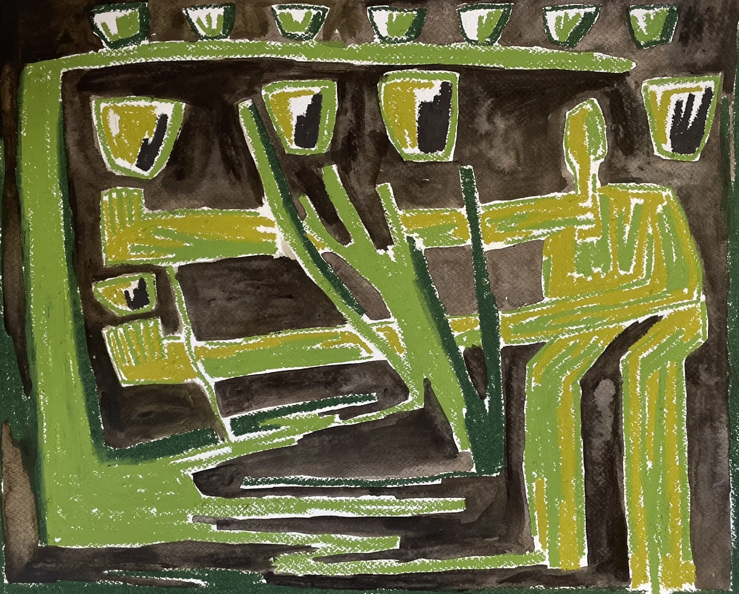 'Solens vaser'
Oliepastel på papir
50 x 40
2400 DKK