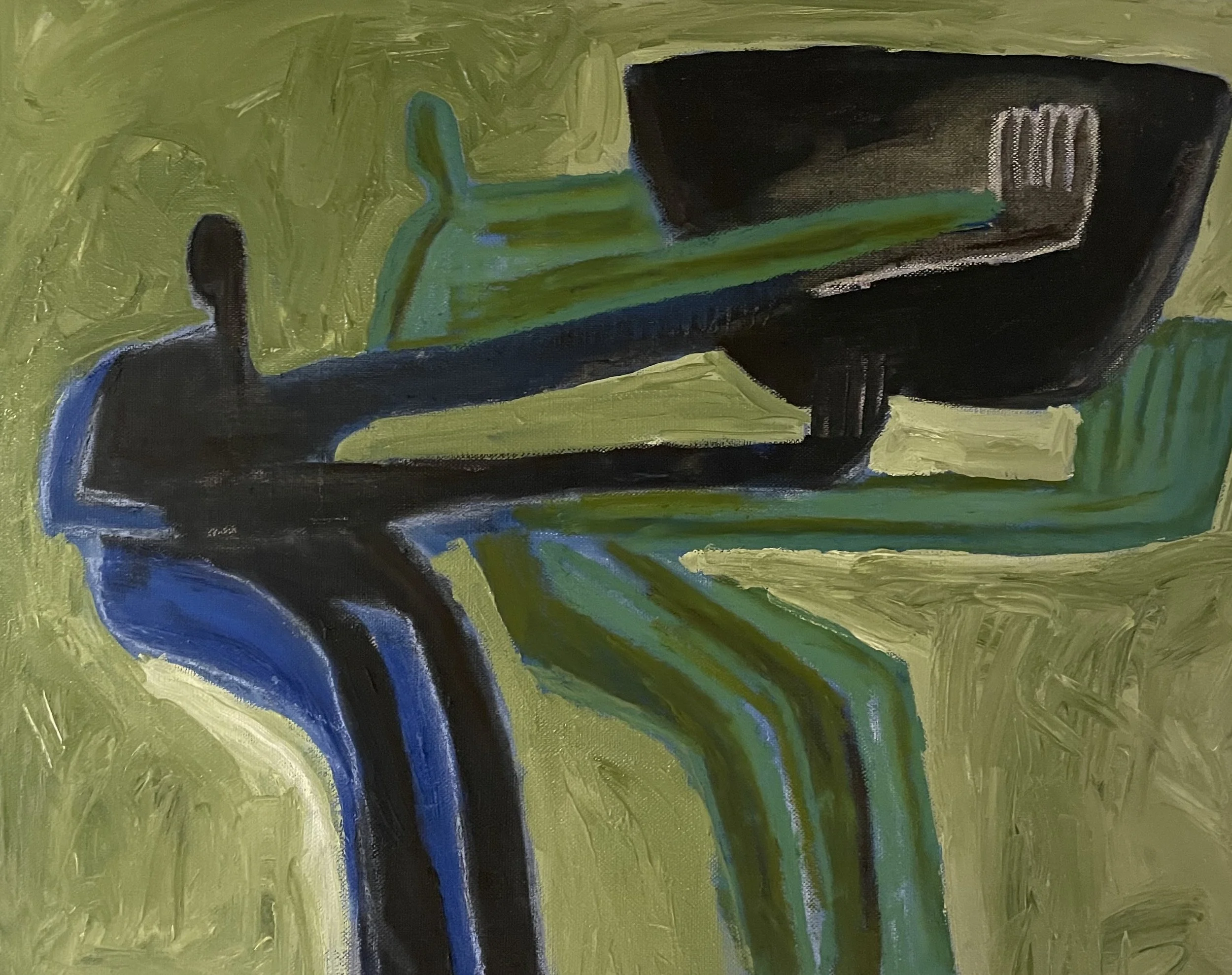 'I svajende græs hvor vi står'
Olie og oliepastel på hørlærred.
50 x 70
3500