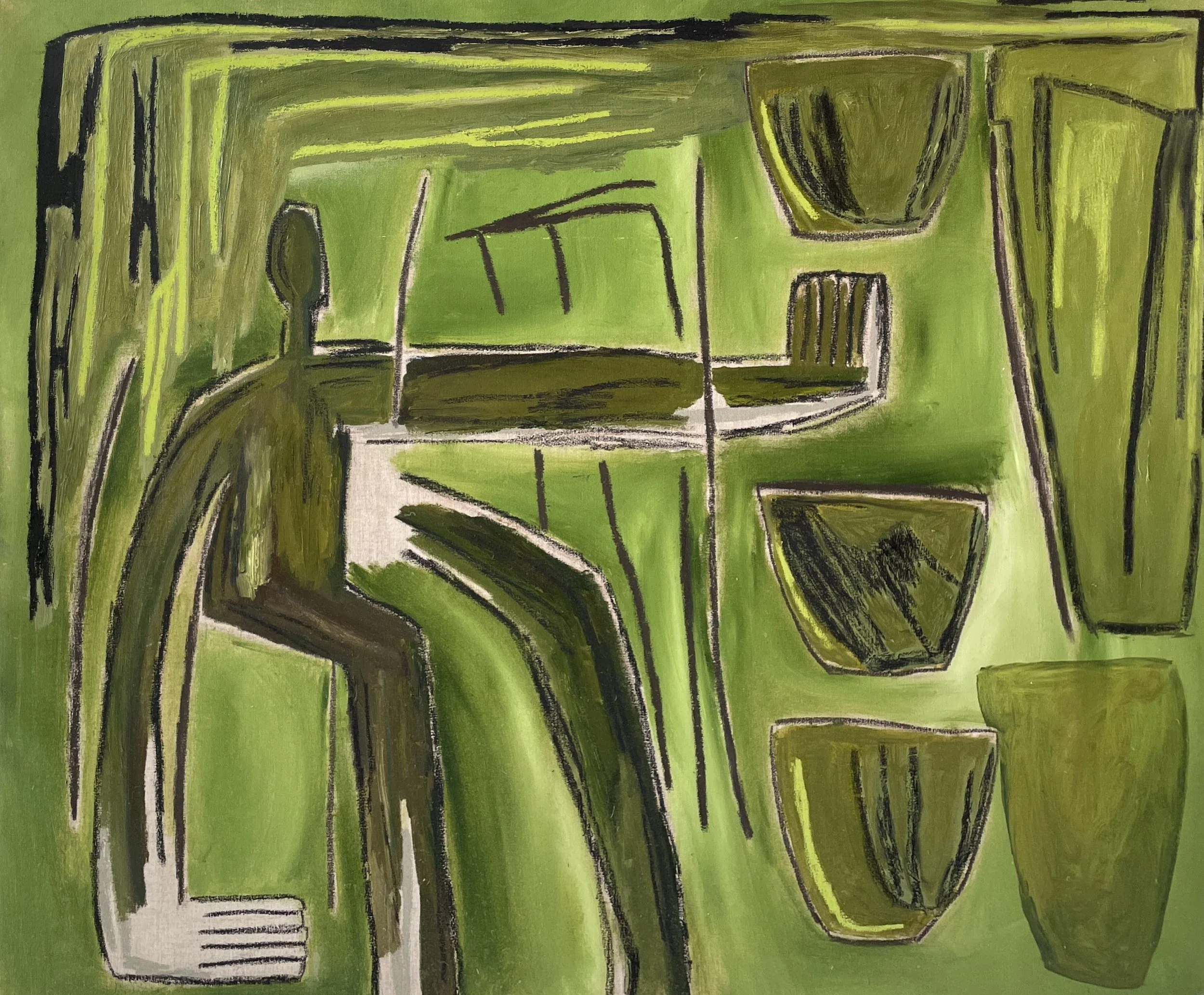 'Ved mosen'
Olie og oliepastel på hørlærred
100 x 120
11.000 DKK