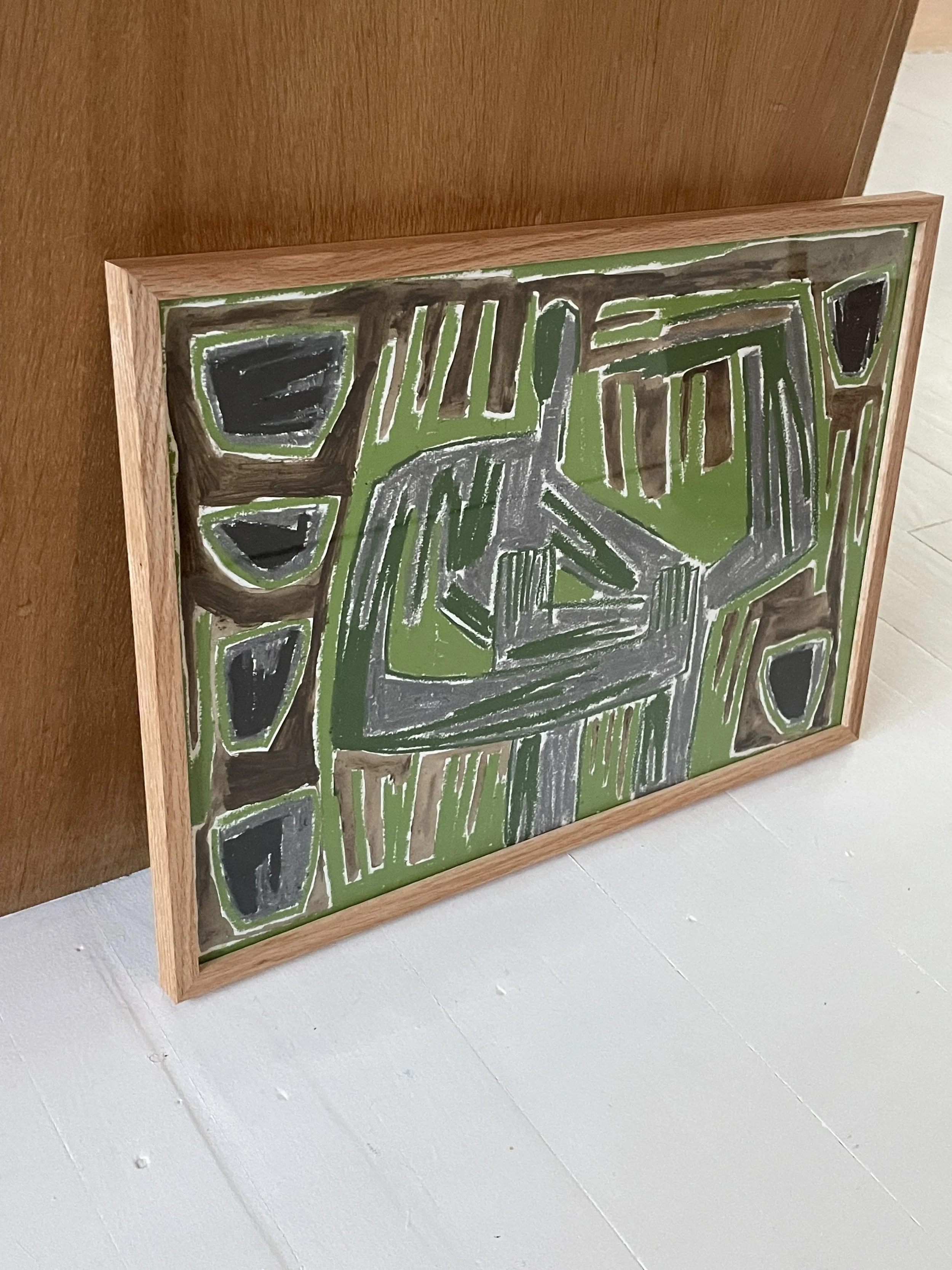 'Sådan er det bare'
Oliepastel og akryl på papir
A3
2400 DKK (inkl. ramme i eg)