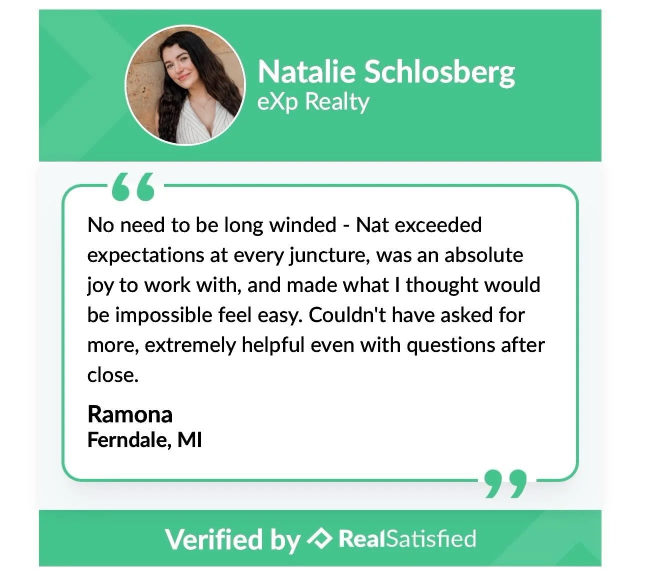 Thank you so much, Ramona, you truly have been a pleasure to get to know and get to work with! Congratulations on your first home, ah! Incredible 👏