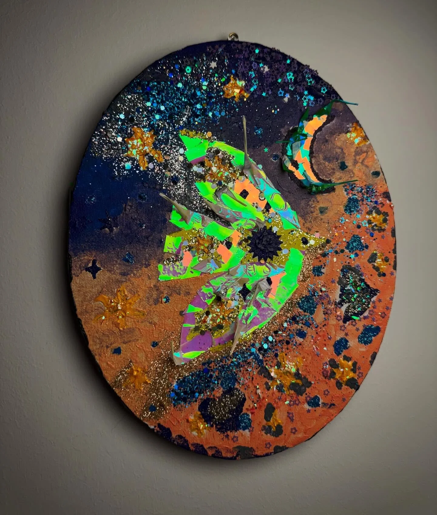 A few different angles of painting &ldquo;in my dreams exists a flight fearless and to freedom&rdquo; by me :)