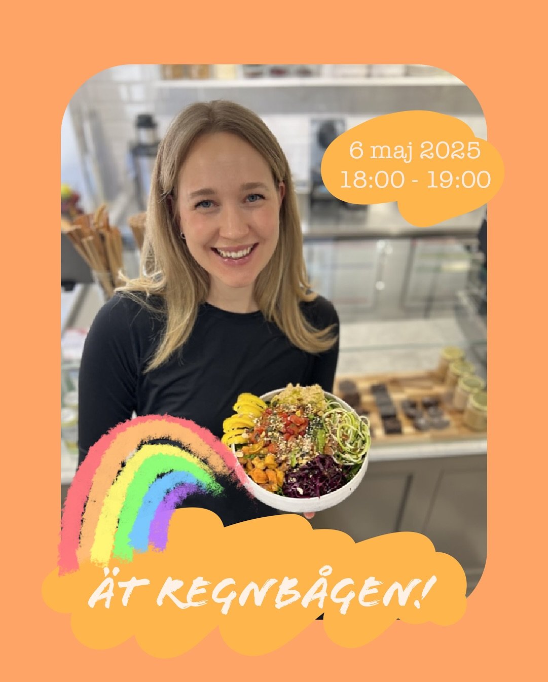 🌈 Ju mer f&auml;rg p&aring; tallriken, desto mer n&auml;ring f&ouml;r kropp, sinne och sj&auml;l! I den h&auml;r workshopen pratar vi om varf&ouml;r en varierad kost med massor av f&auml;rg &auml;r bra f&ouml;r helhetsh&auml;lsan. Julia introducerar