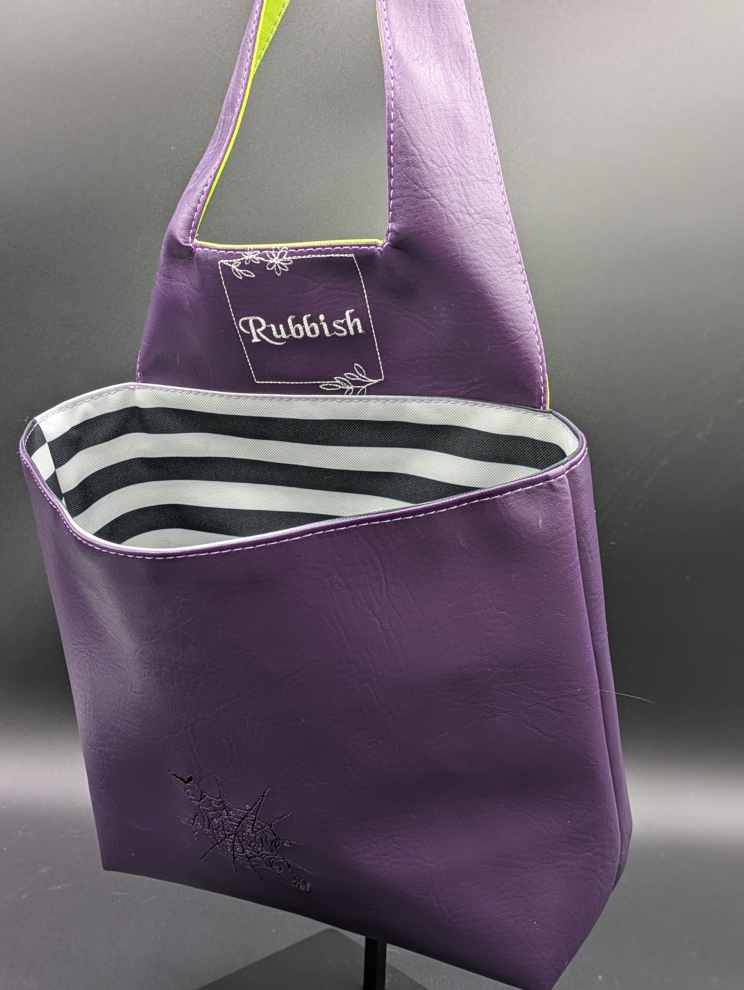 Car Rubbish Bin (Pattern by More Me Know) Purple