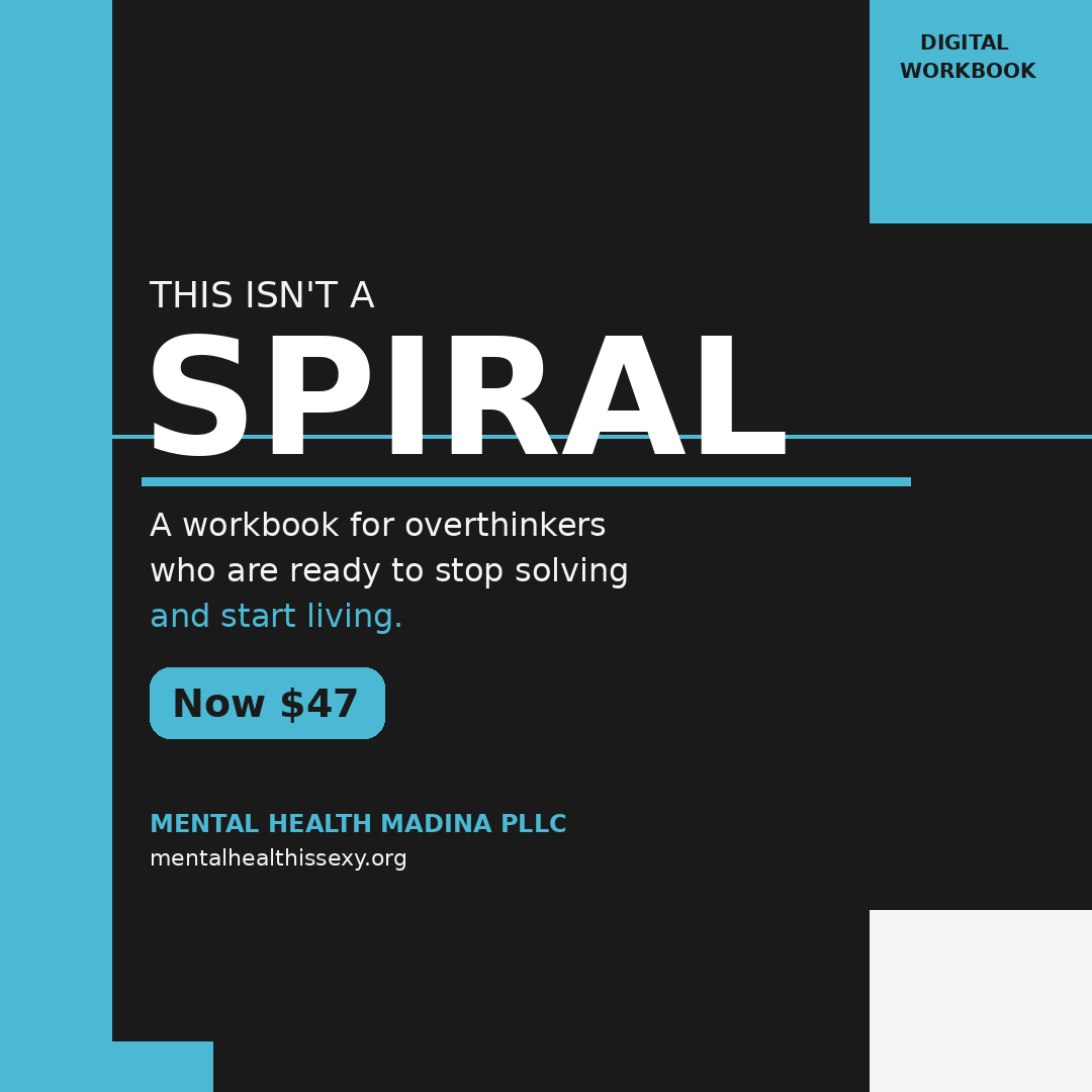 This Isn't a Spiral: Overthinking Workbook for Anxiety, Rumination, and Learning How to Stop Overthinking | Digital Download