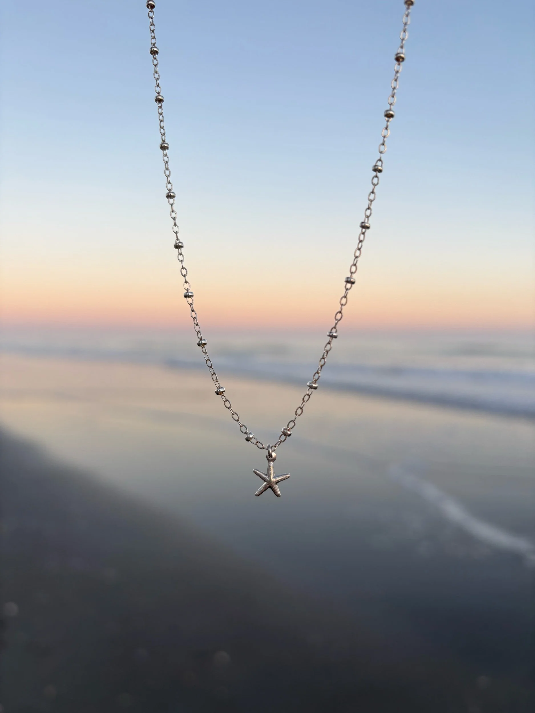 sterling silver starfish necklace