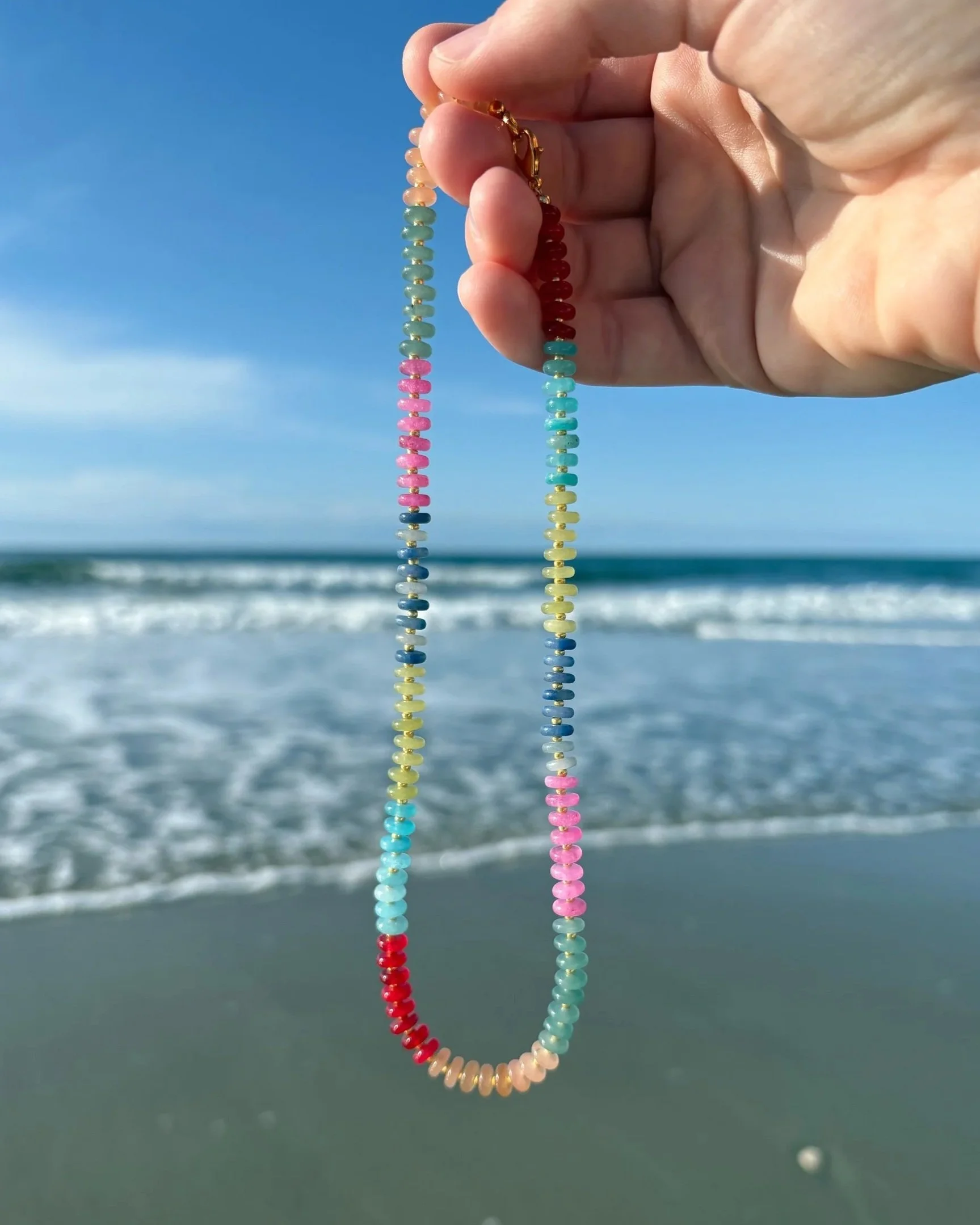 multicolor gemstone necklace