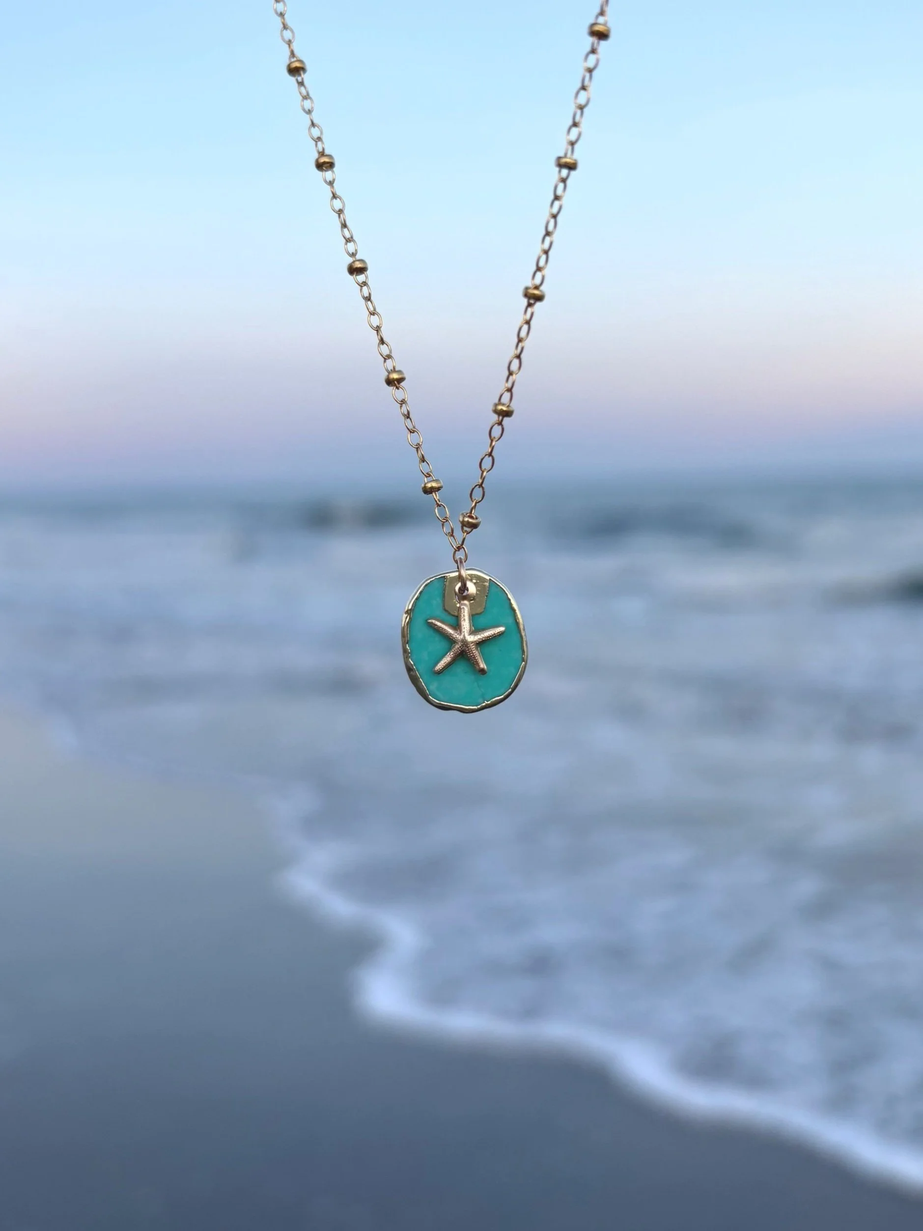 turquoise starfish necklace