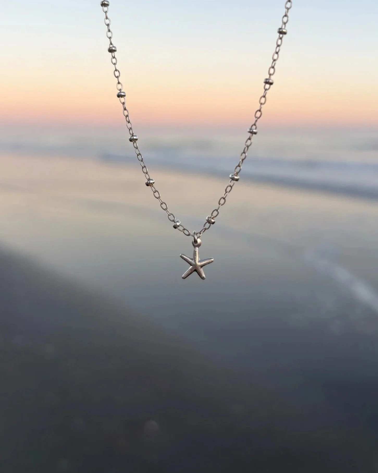 sterling silver starfish necklace