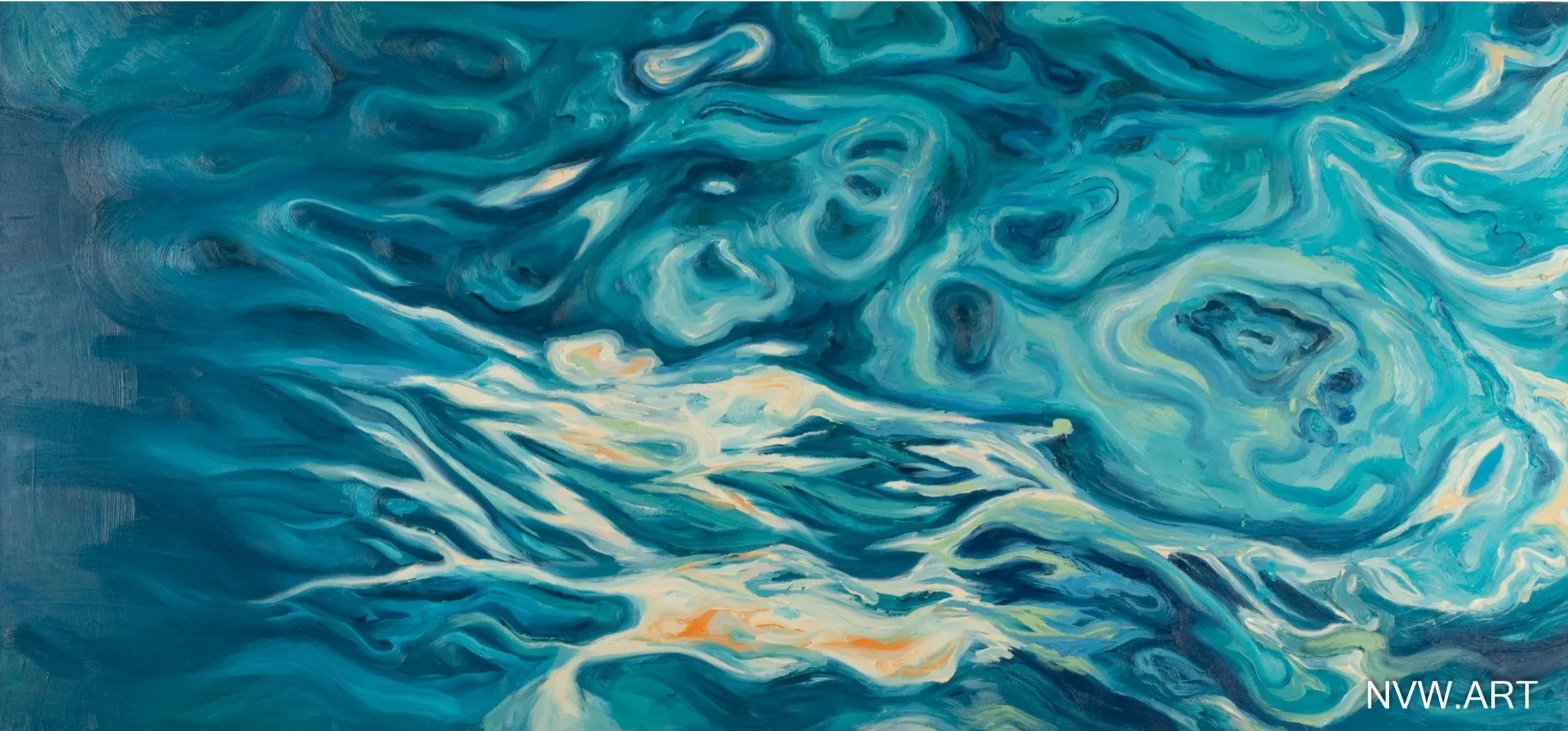 Underwater Ripples, 70x120cm, oil on canvas, 2015, £2750