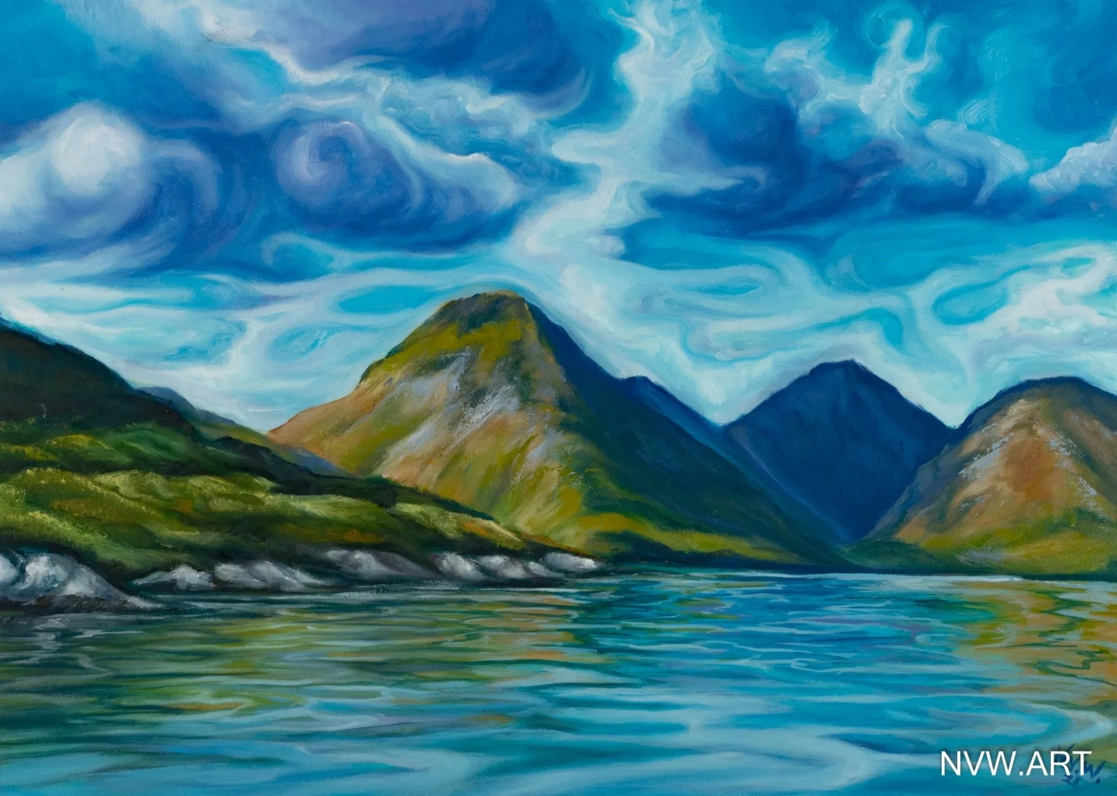 Scafell Pike, 50x50cm, oil on canvas, 2020, £1150 (sold)