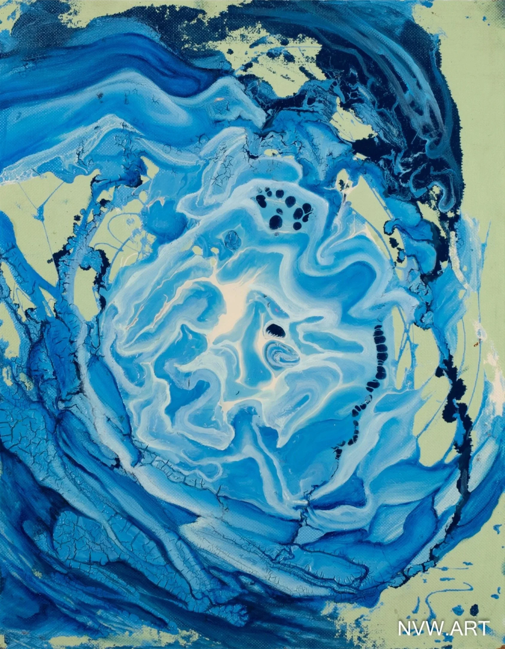 Blue Vortex, oil on board, 40x50m, 2015, £350 (sold)