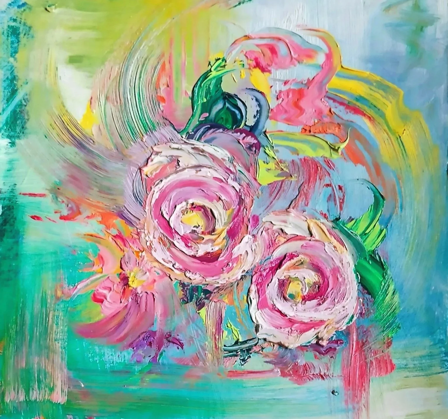 'Emerging'
 Oil on board, 
38x38cm 2026, 
£1,700