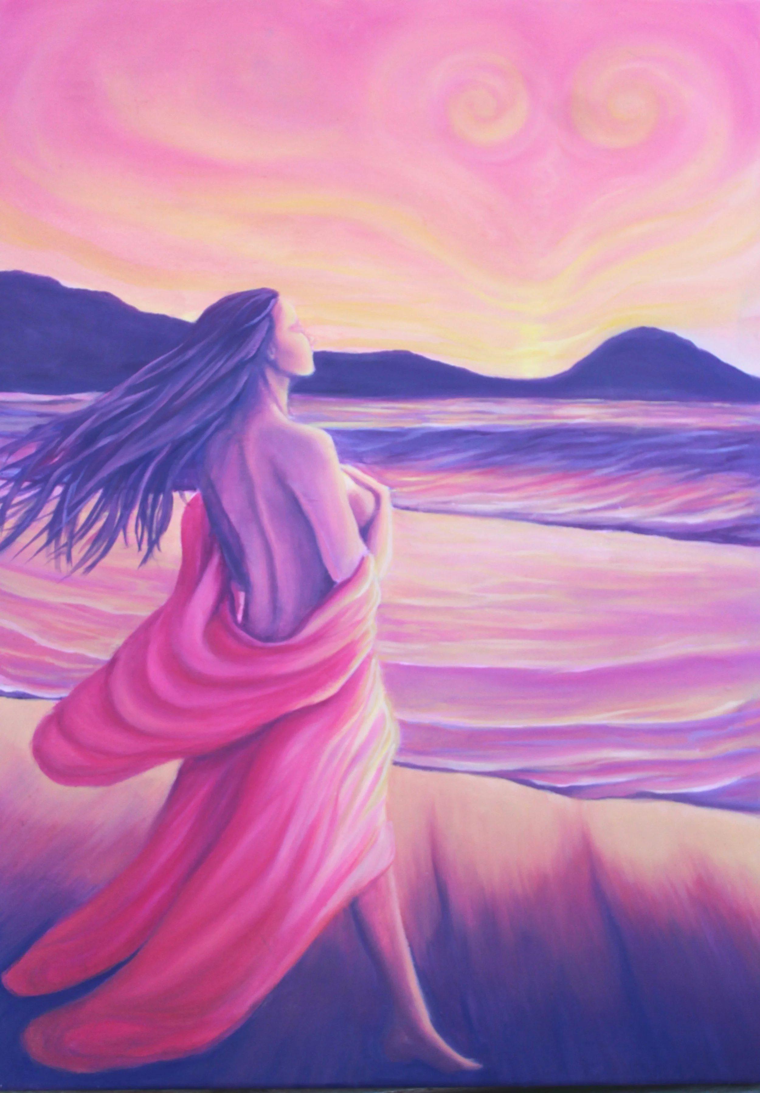 'Aphrodite', 
Oil on canvas,
 60x90cm, 2023, 
£2,200 (sold)