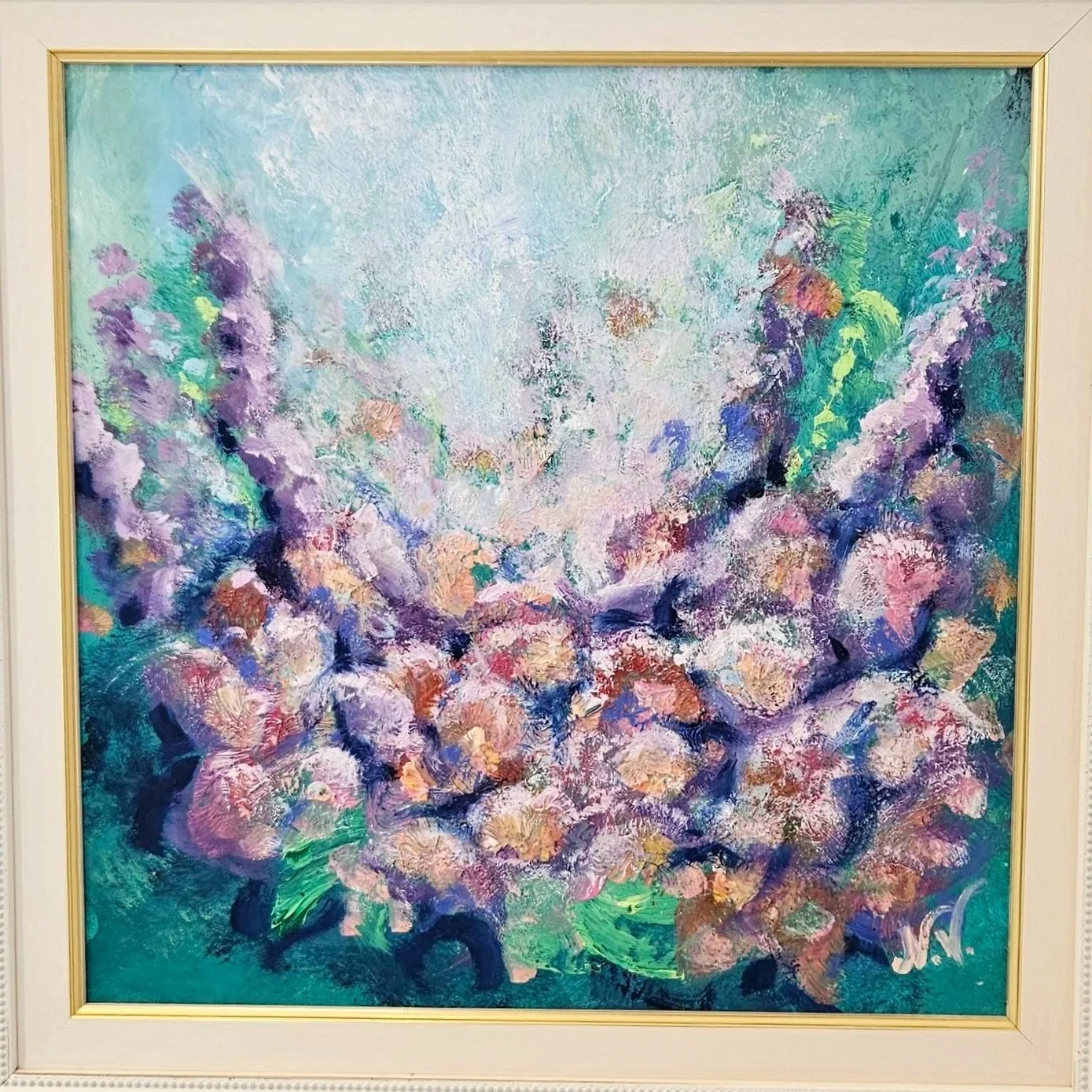 'Sweetness'
Oil on card, 
35x35cm framed,
£1,750
2026