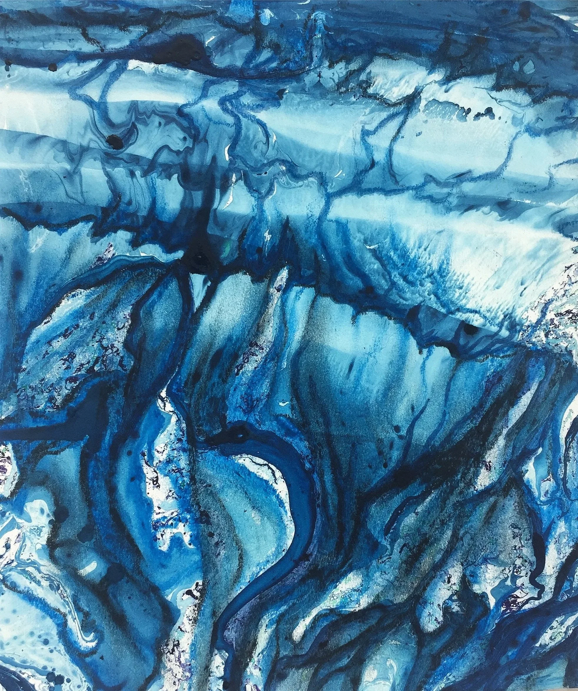 'Abstract Waves II'
Mixed media on paper,
15x21cm, 2020
SOLD