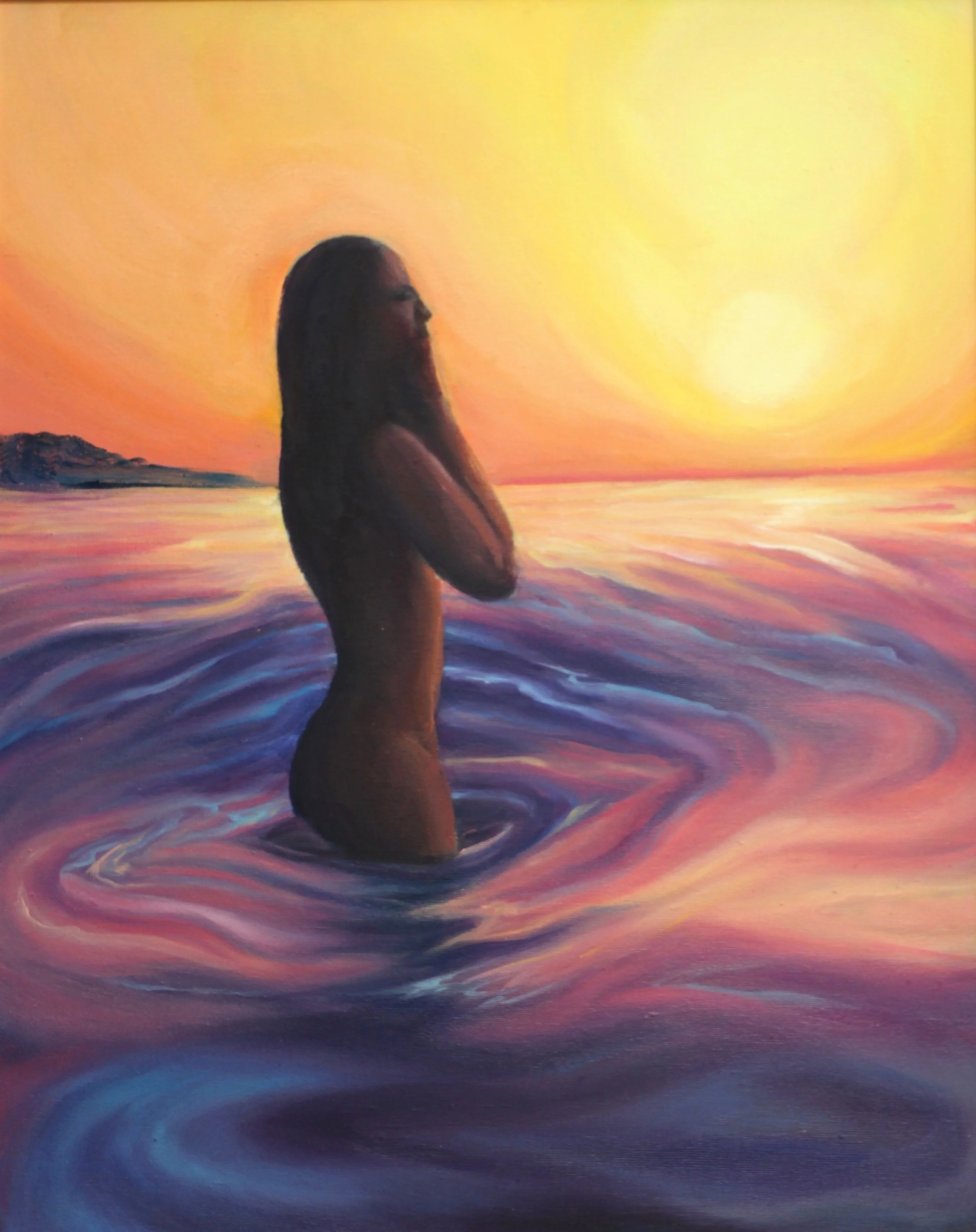 Prayer, oil on canvas, 40x50cm, 2022, £2200 (sold)