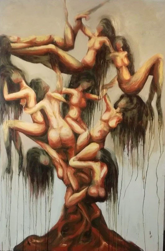 The Willows, oil on canvas, 200x120cm, 2018, £1995 (sold)