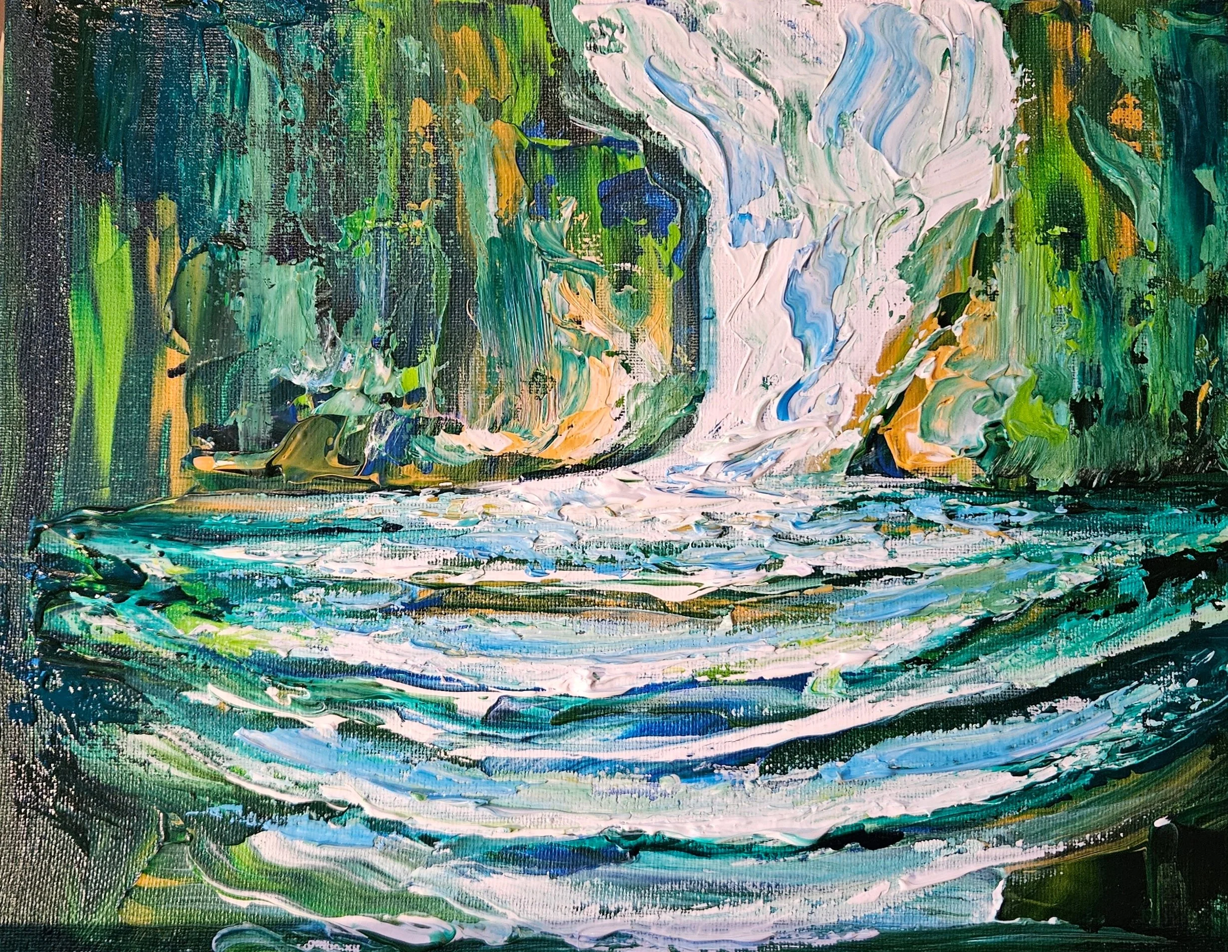 'I left it in the river'
Acrylic on canvas,
33x40cm, 2026
£525