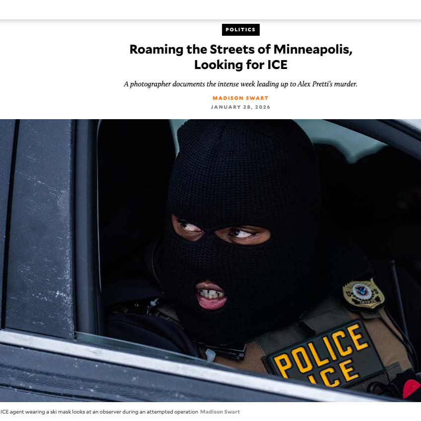 MOTHER JONES - Roaming the Streets of Minneapolis, Looking for ICE