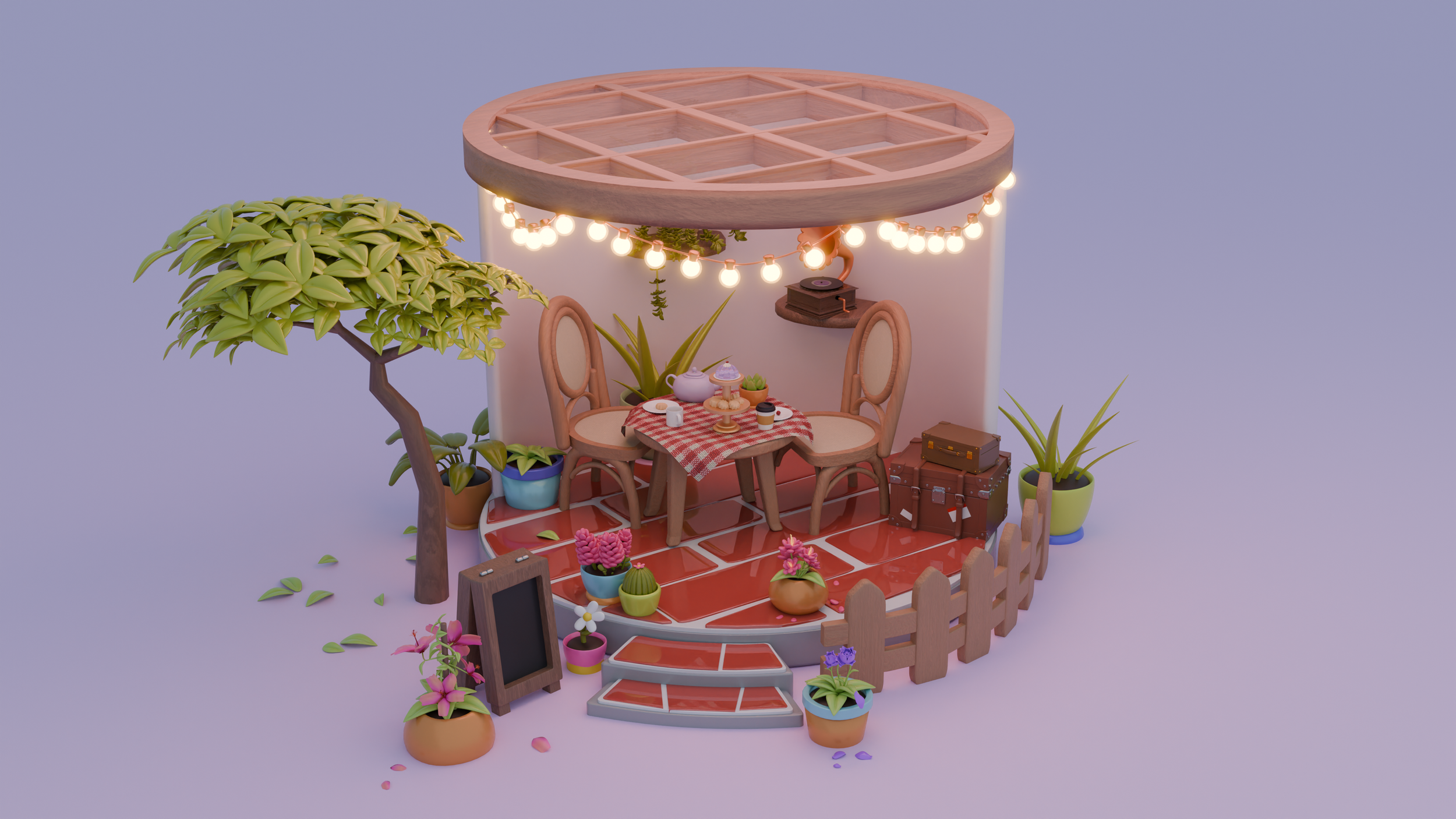 Room mockup made in Blender