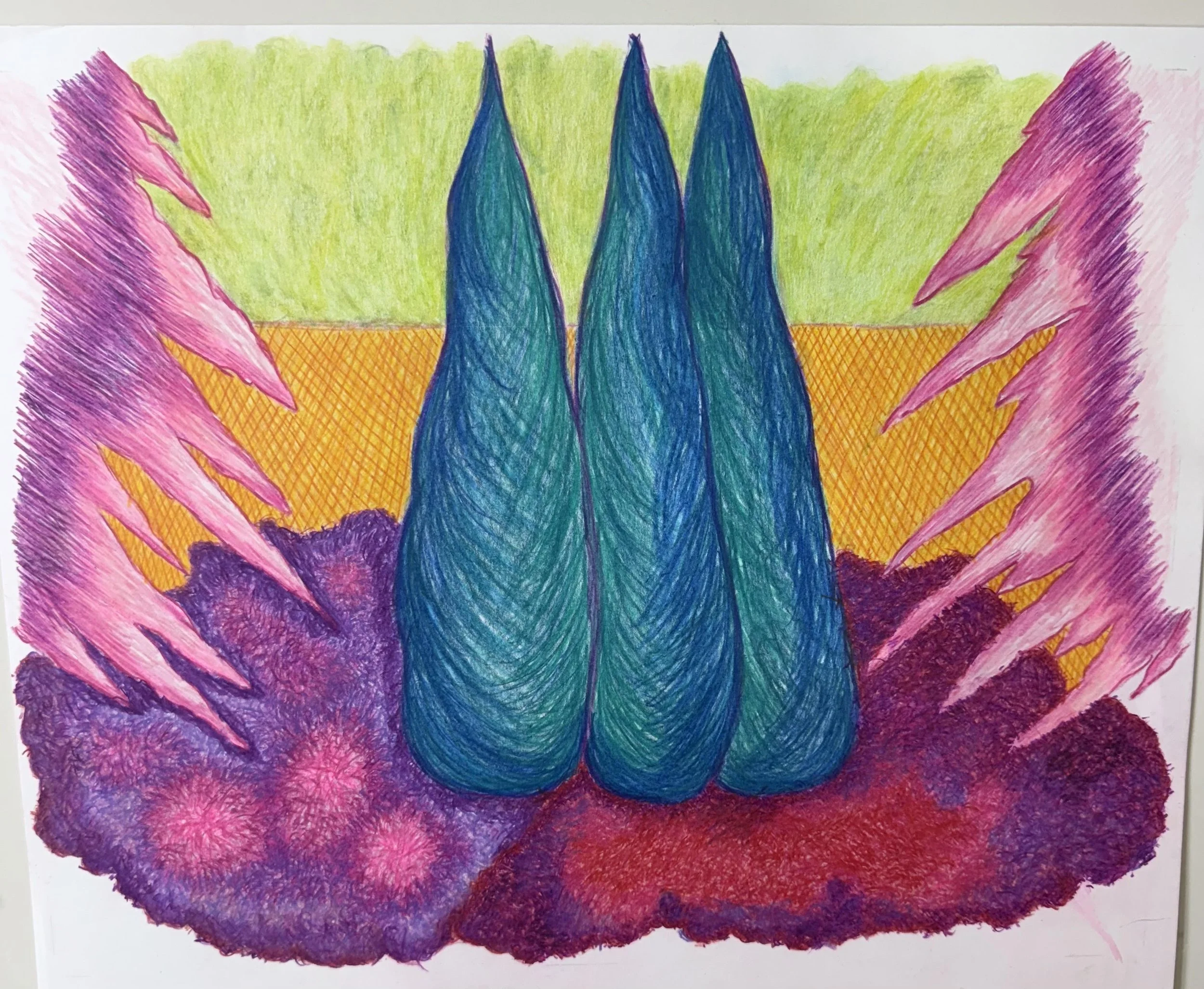 WELCOME TO THE GARDEN, 2025 (Colored Pencil on Paper)