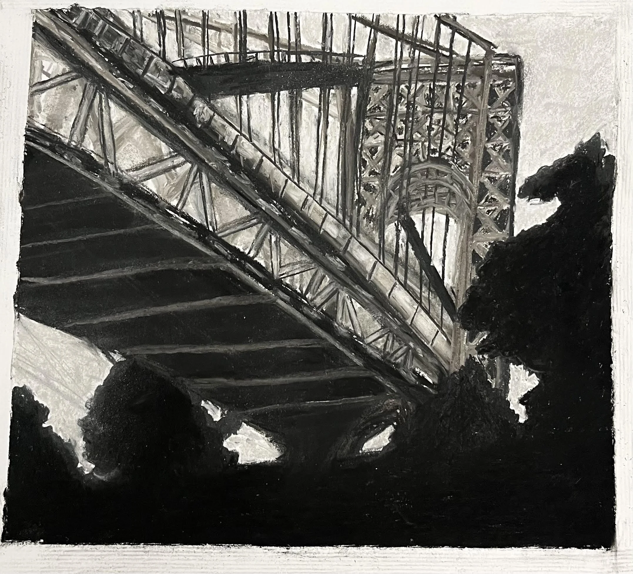 GW Bridge, 2025 (Charcoal on Paper)