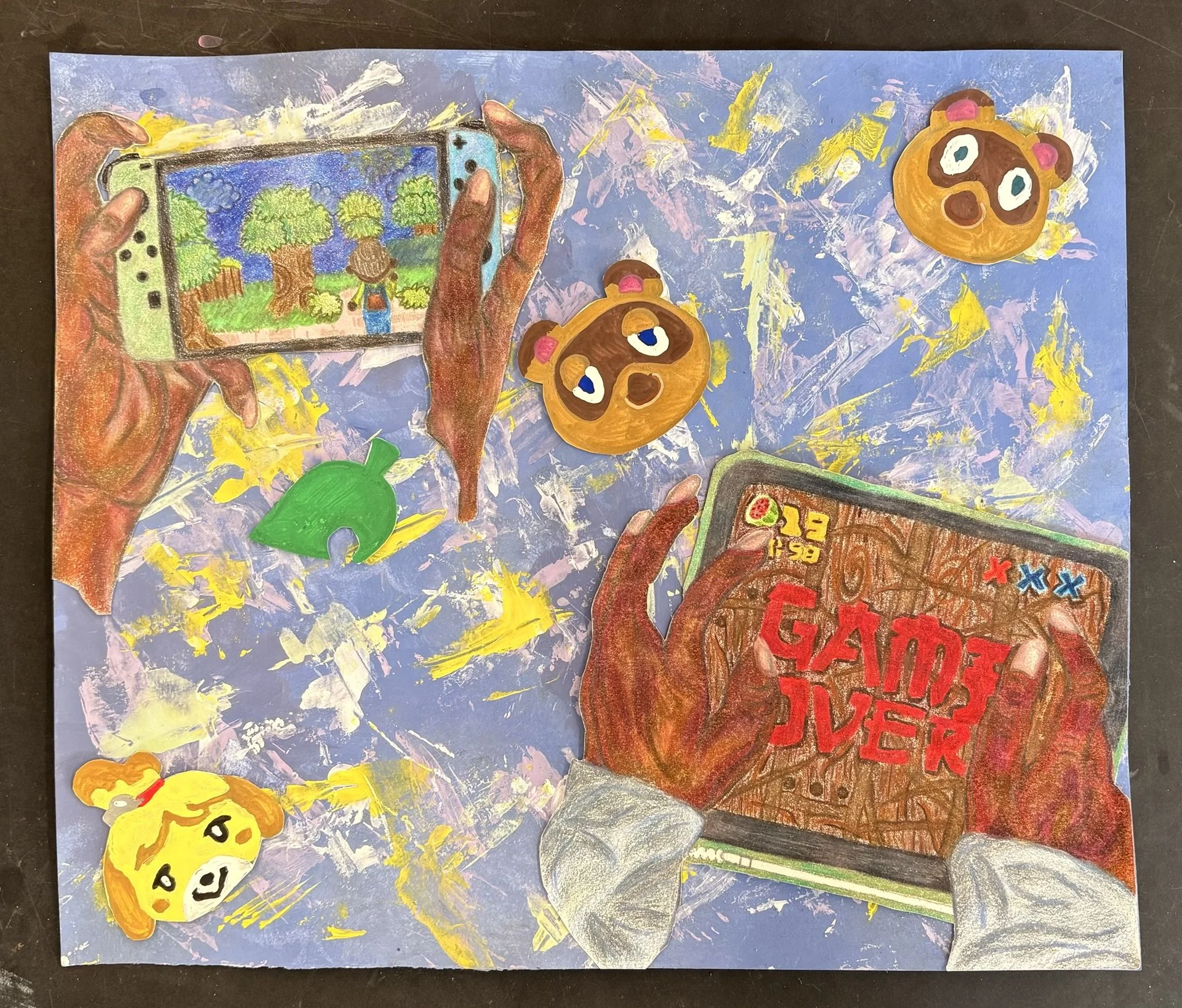 TIME LAPSE (Colored Pencil, Gouache and Marker on Paper)