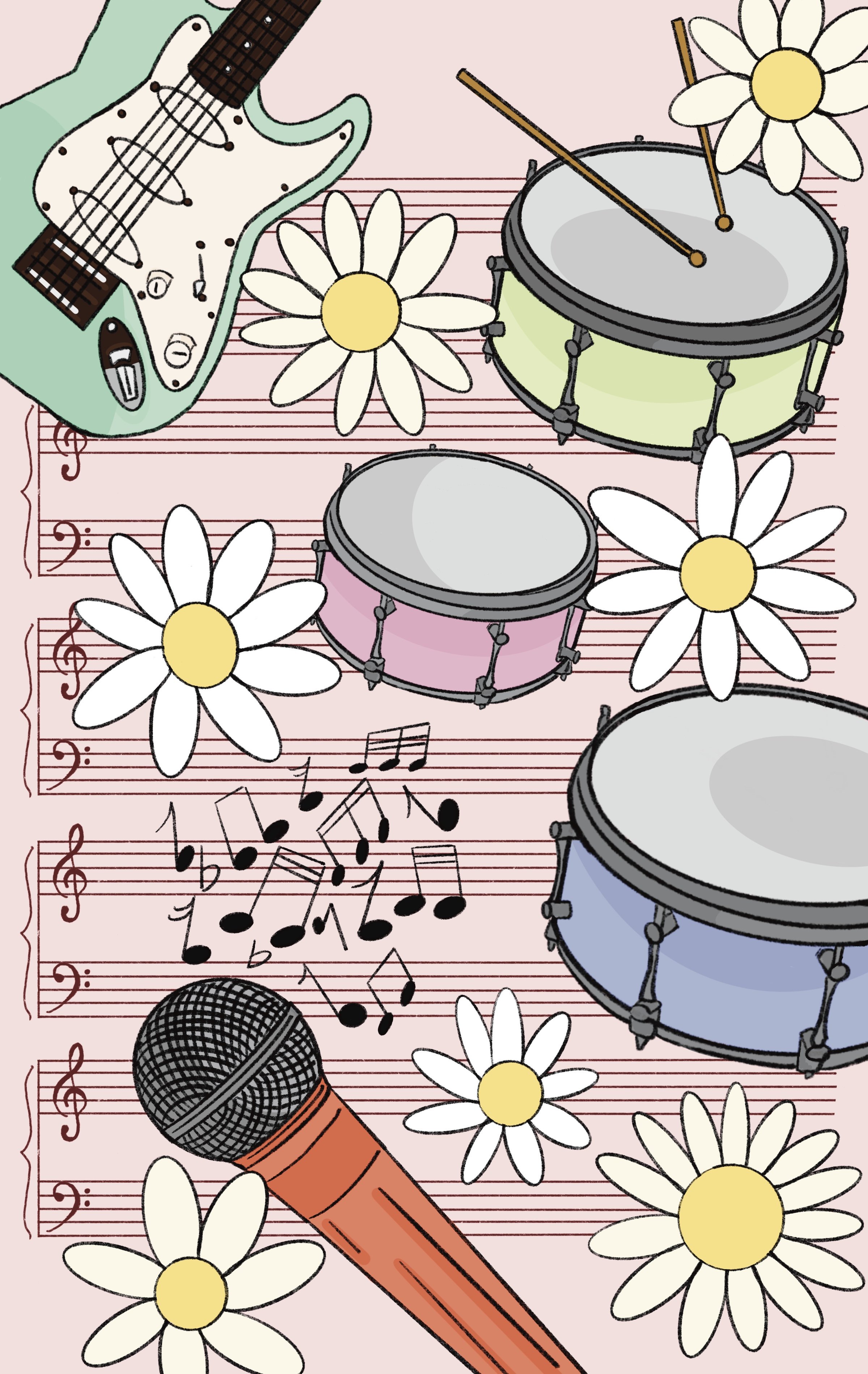 MUSIC IS EVERYWHERE (Digital on Procreate)